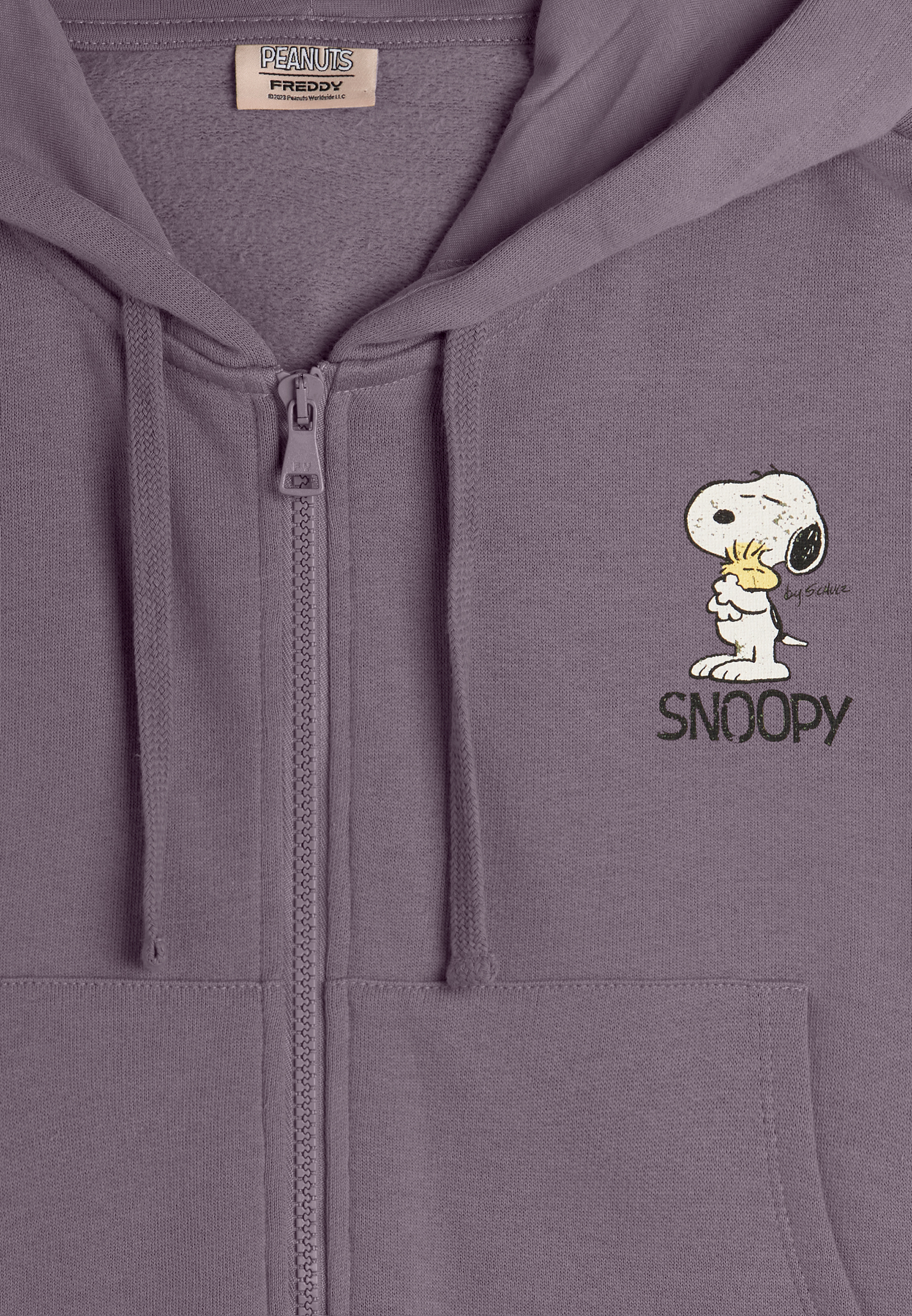 FREDDY Sudadera corta con cremallera y capucha y estampado de Snoopy - Imagen 6 de 6