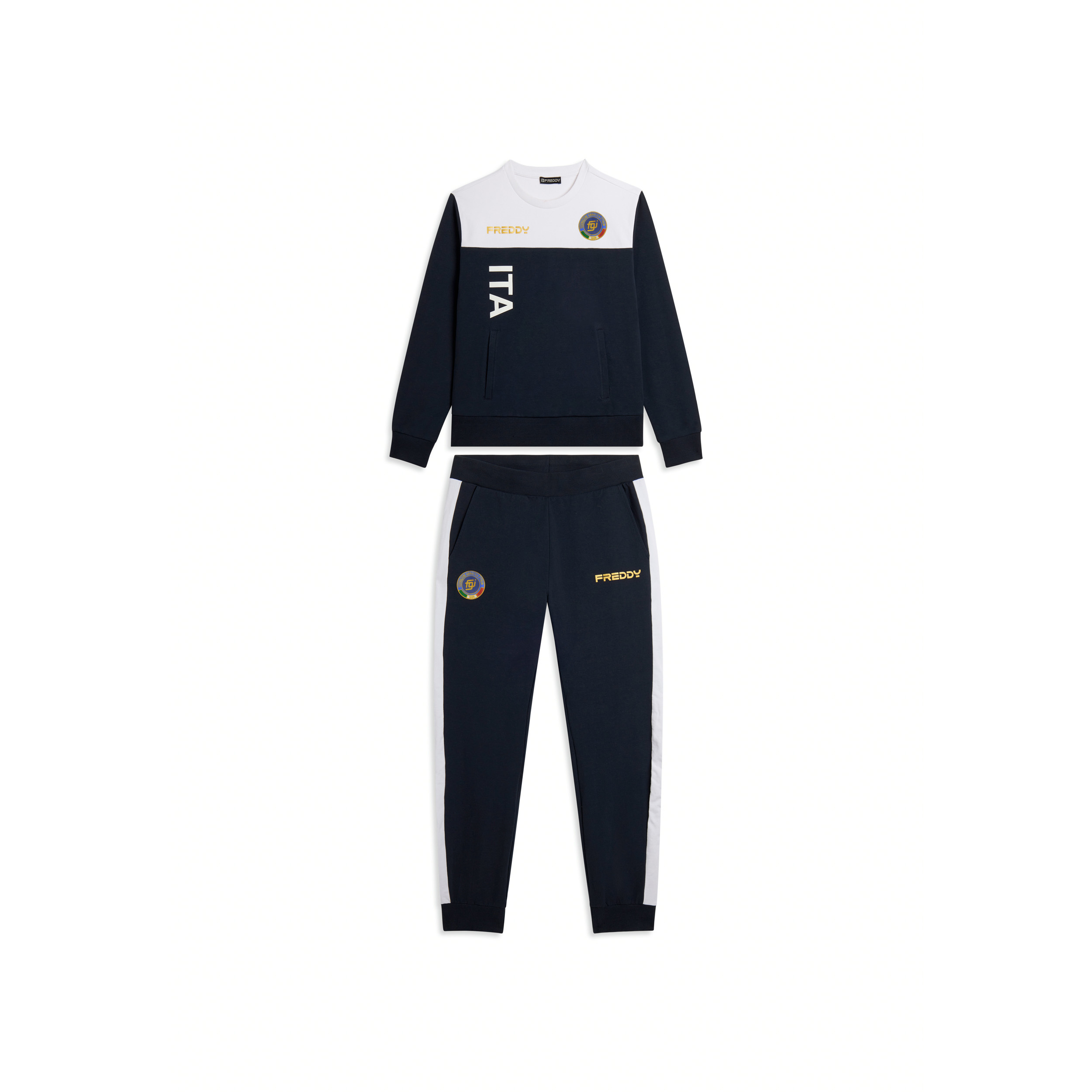 Tuta Donna Italia FGI Girocollo in Felpa Brushed