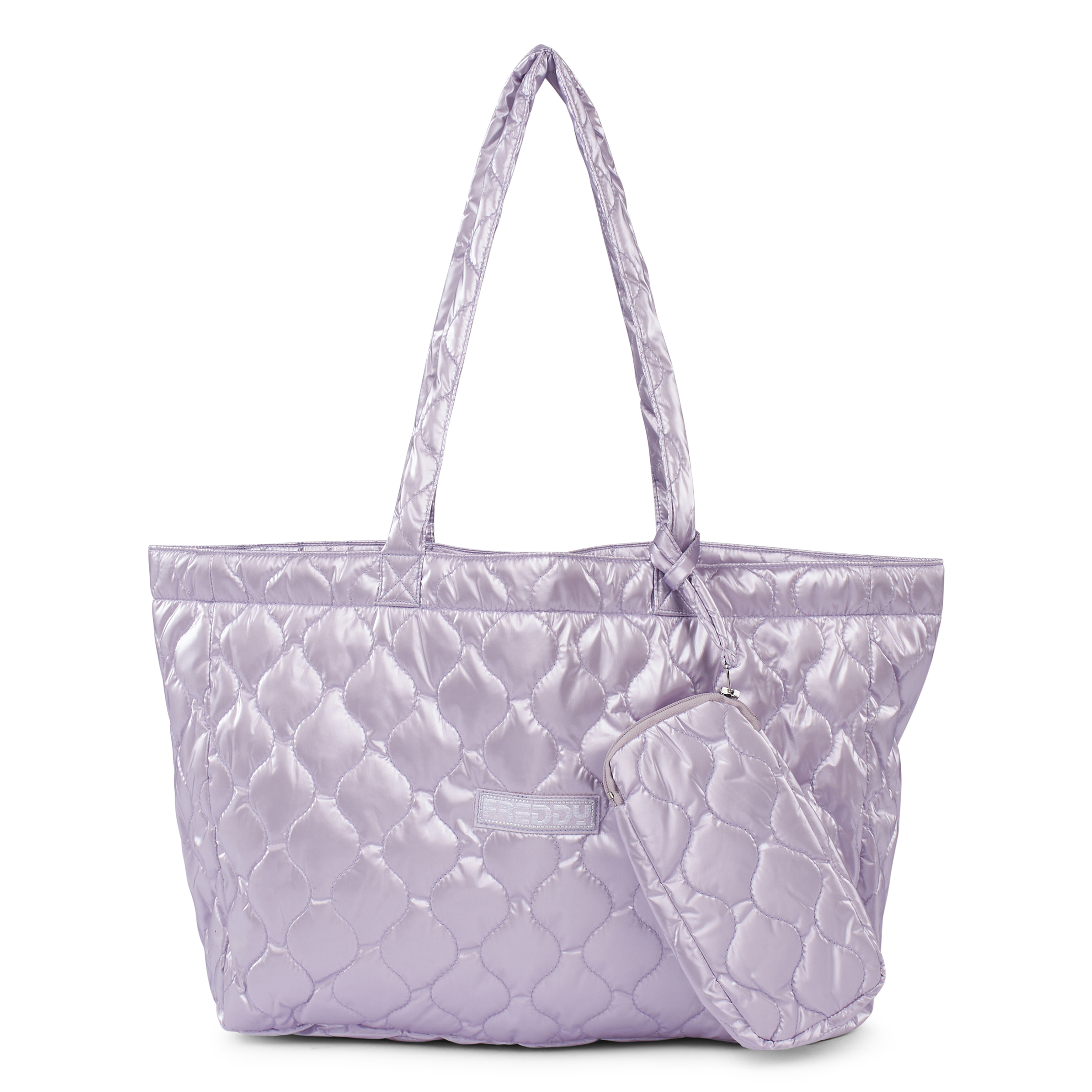 Borsa imbottita con trousse e logo ricamato