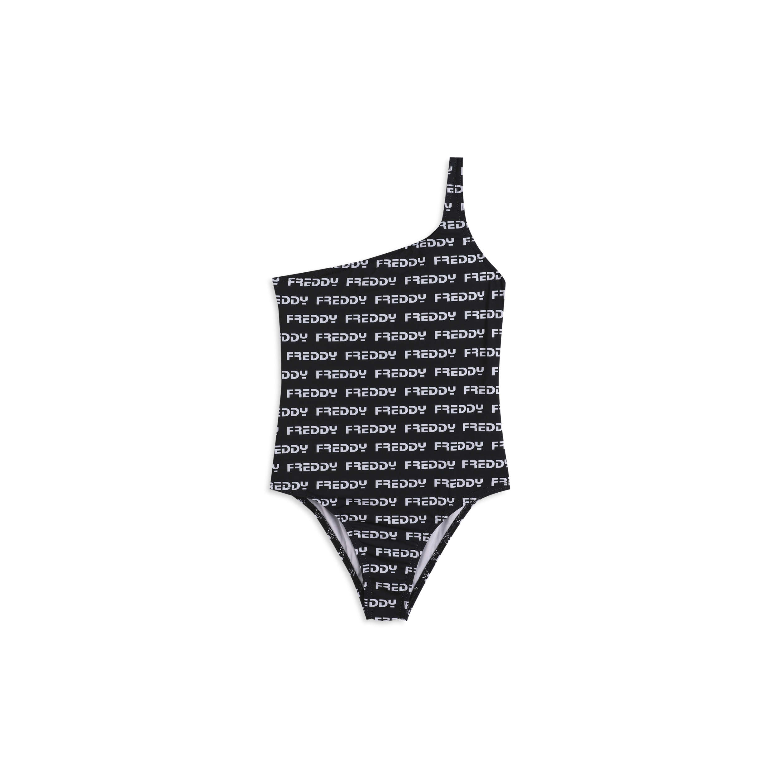 Costume intero bambina monospalla logato