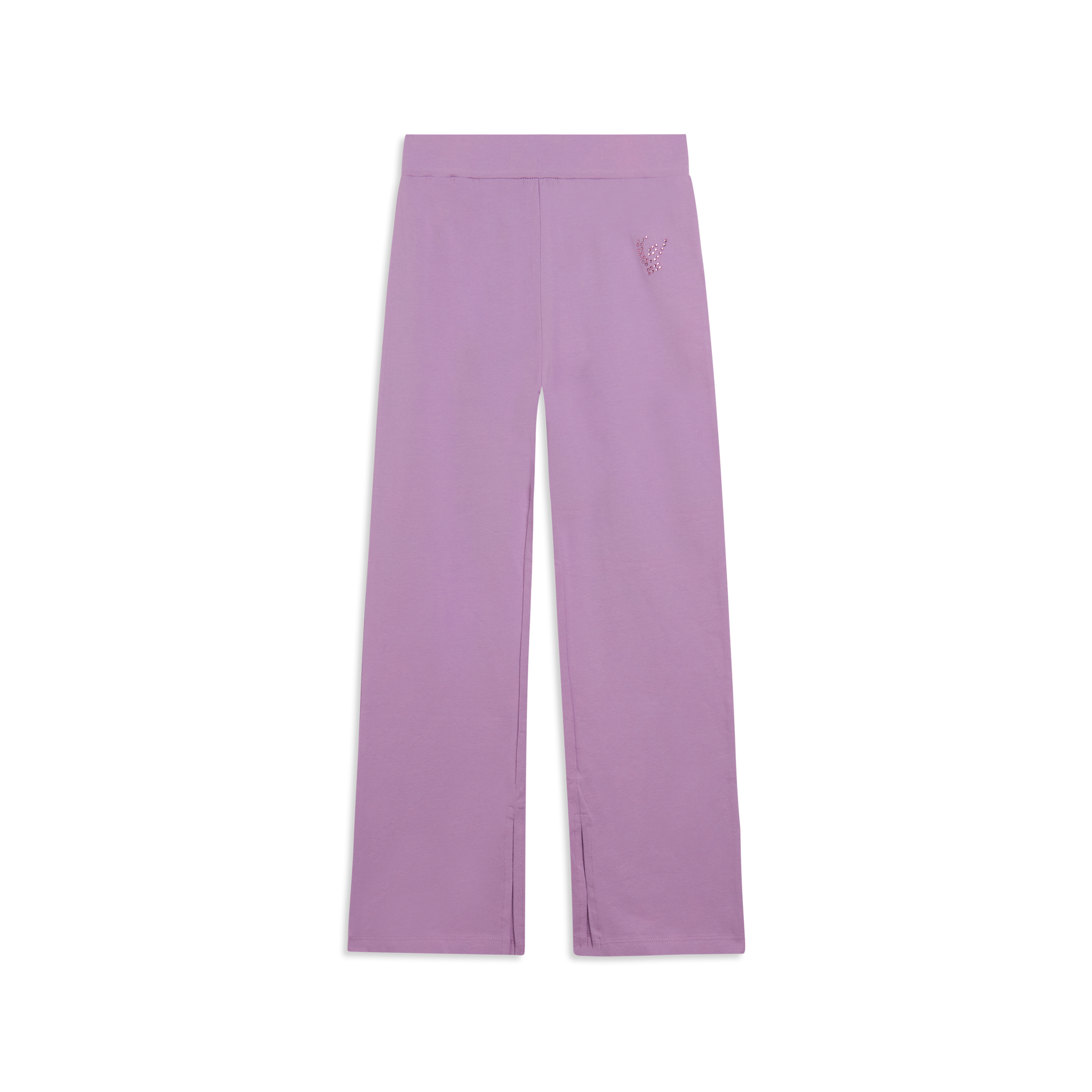 Leggings flare in jersey con spacchi sul fondo