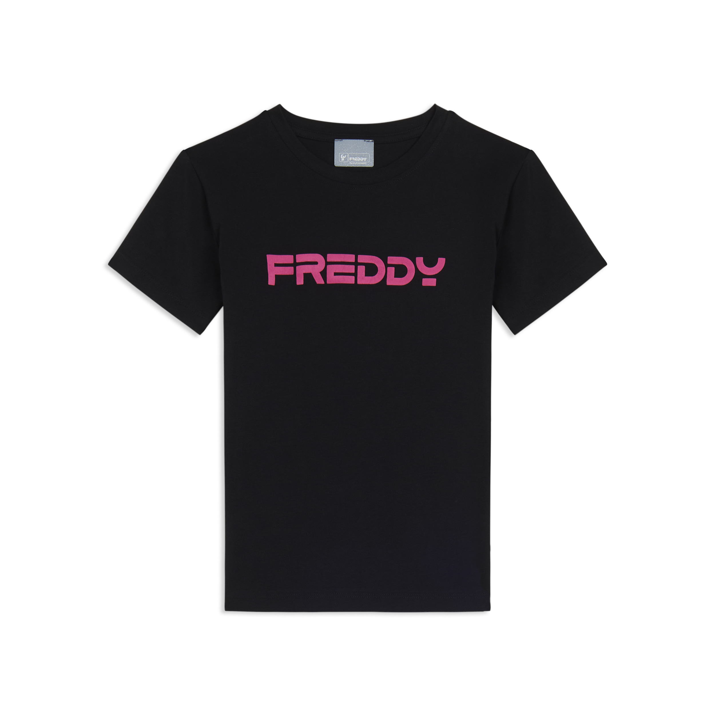 T-shirt regular con logo a contrasto da bambina e ragazza