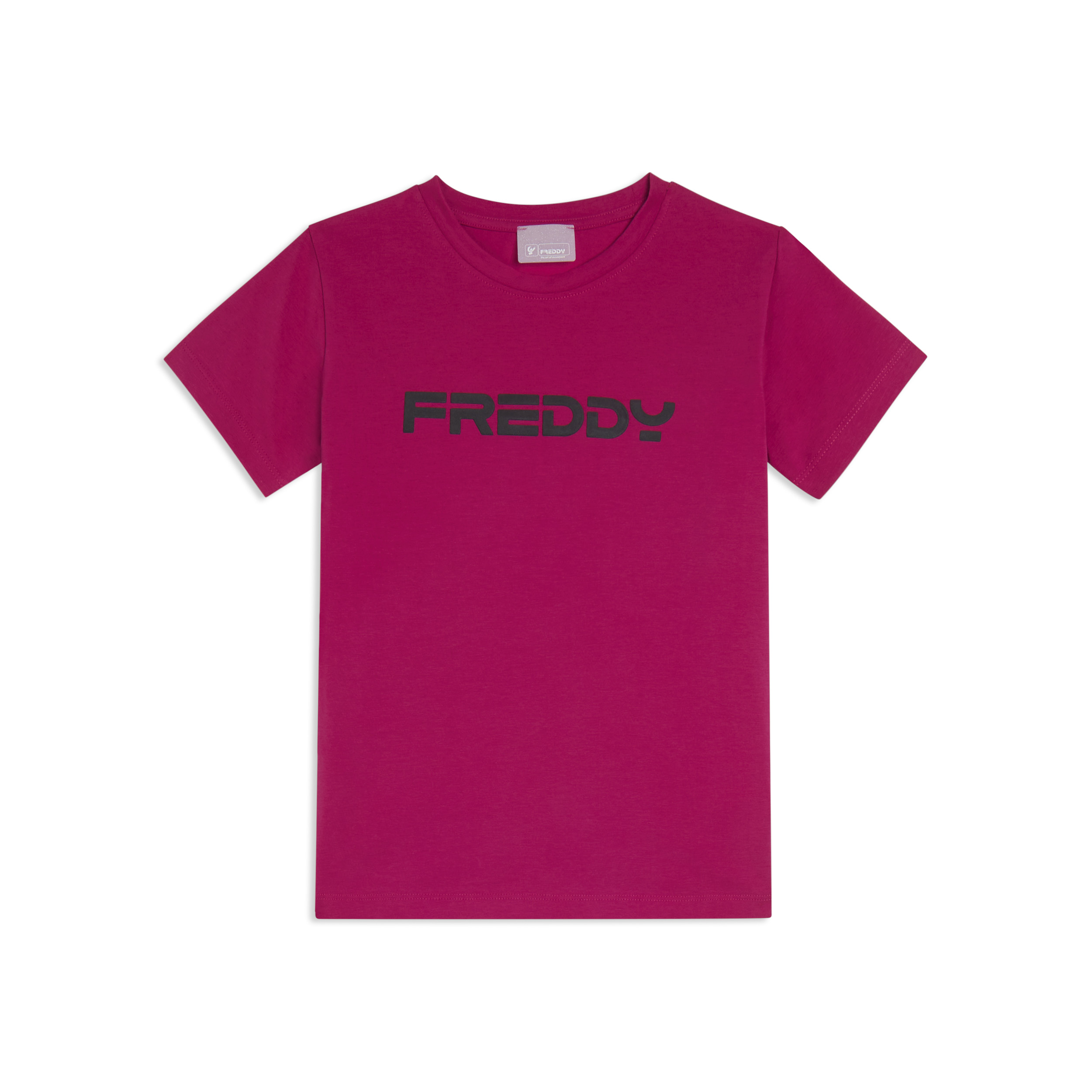 T-shirt regular con logo a contrasto da bambina e ragazza