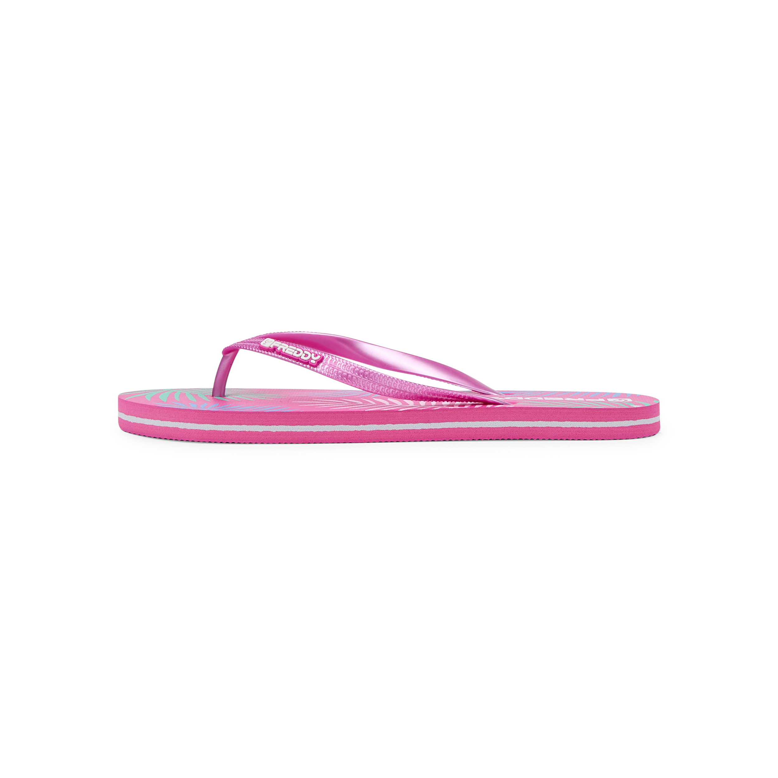 Infradito flip-flop donna con stampa tropicale e logo