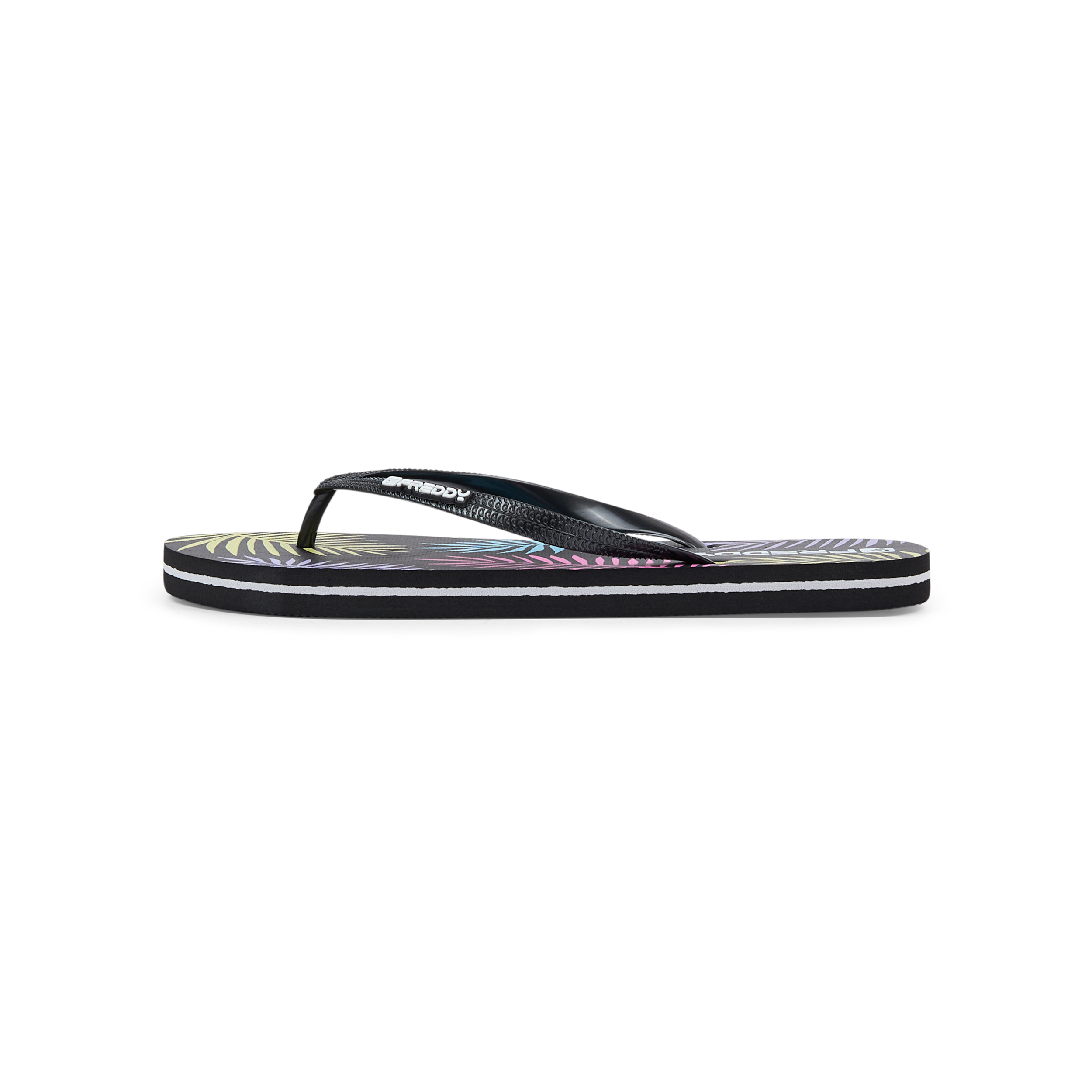 Infradito flip-flop donna con stampa tropicale e logo