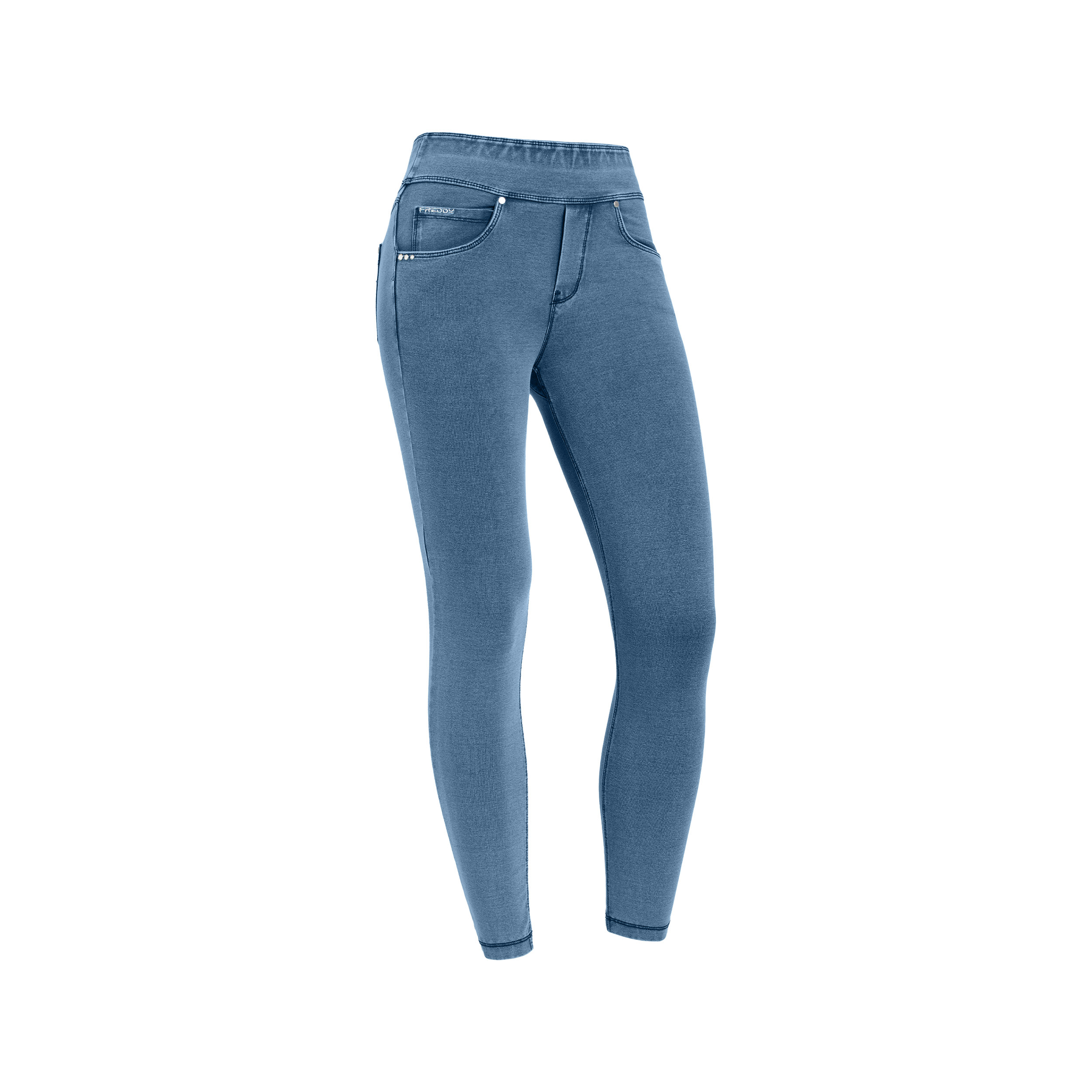 Leggings N.O.W.® superskinny vita media in jersey denim