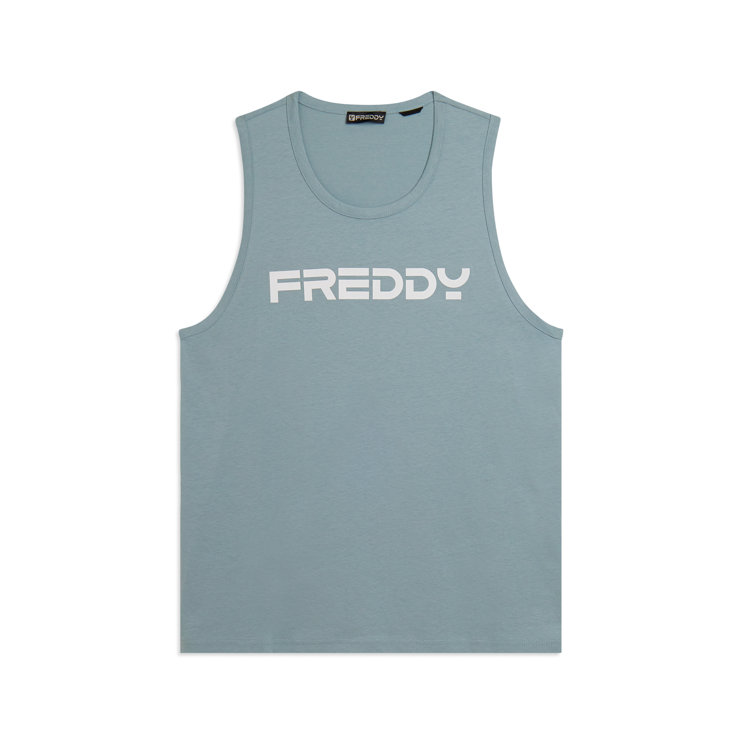 Canotta in cotone con retro vogatore e logo FREDDY