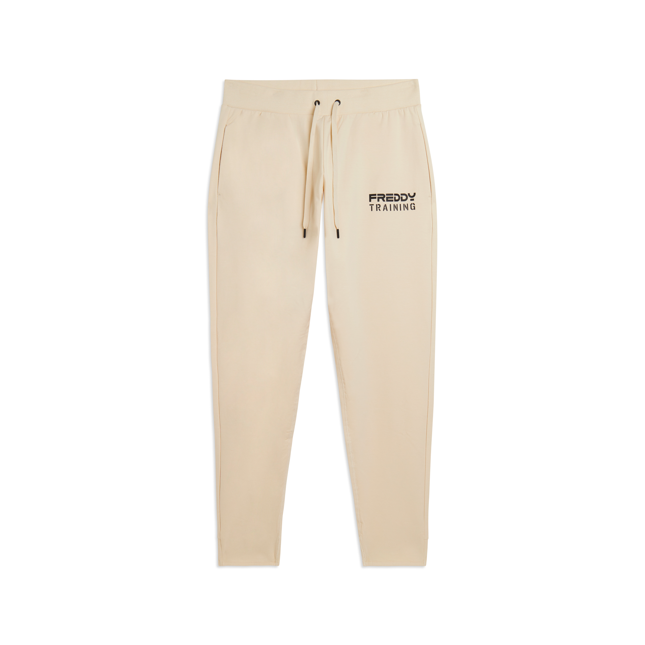 Pantaloni slim cropped con fondo in costina