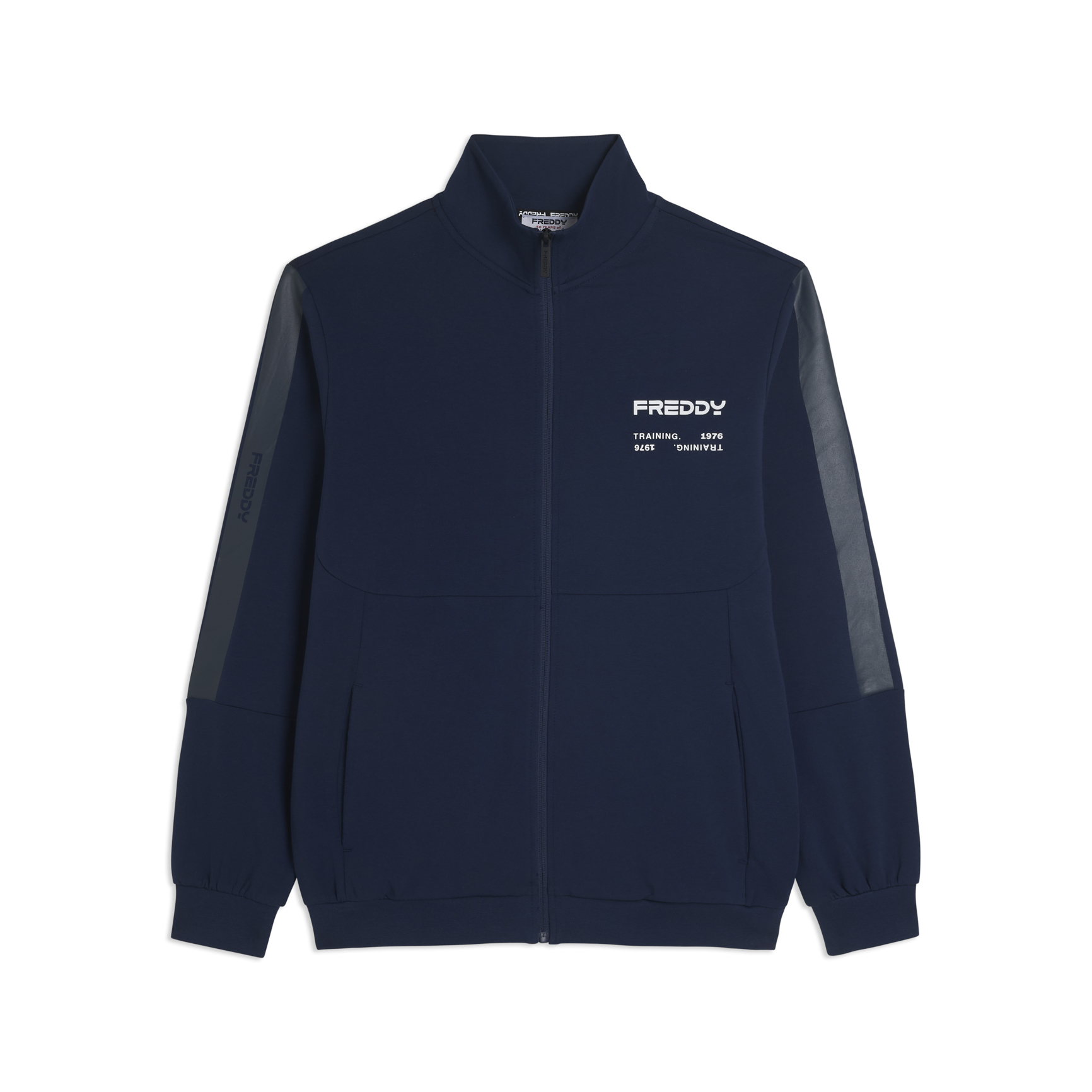 Felpa full-zip e cappuccio con dettagli tono su tono