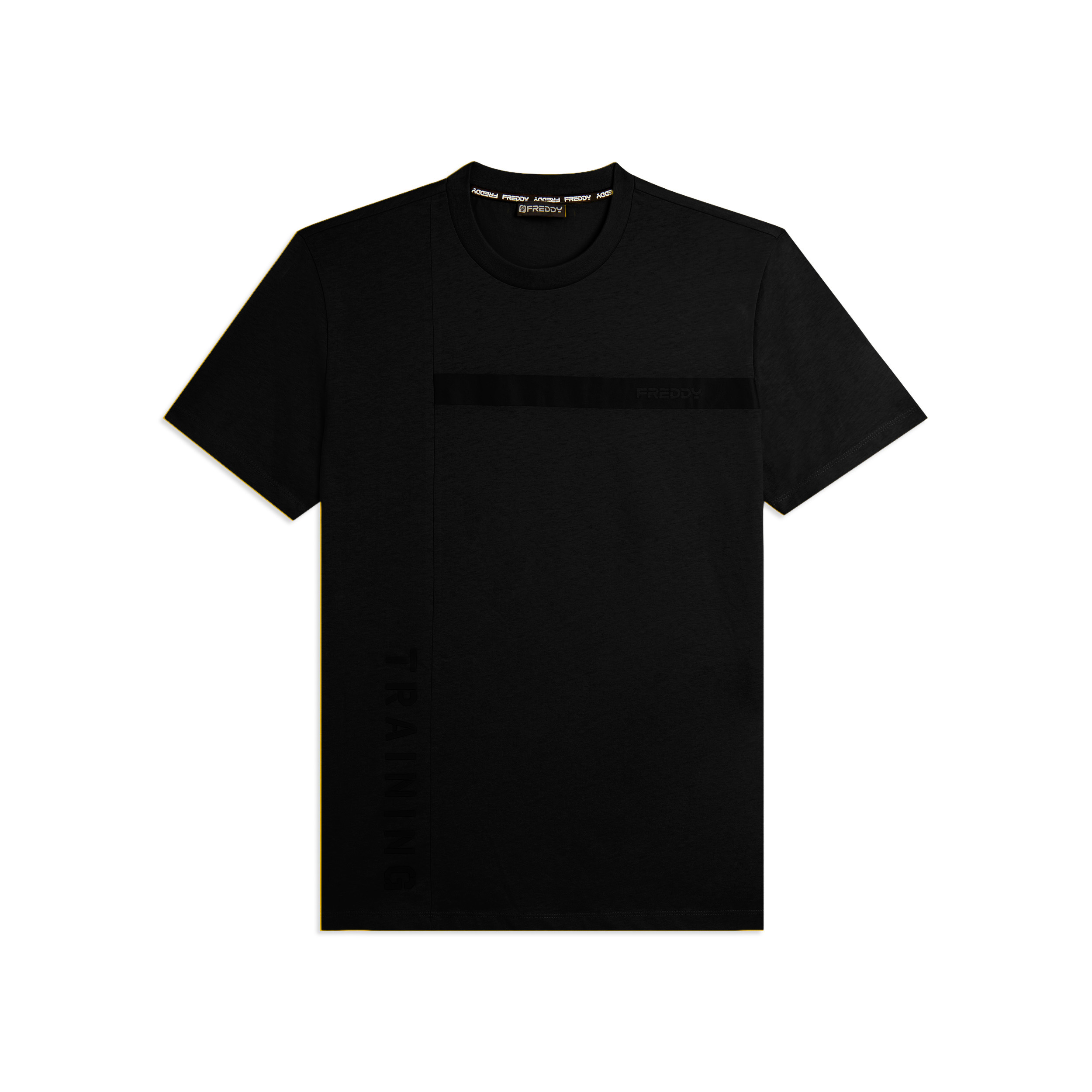 T-shirt in jersey con stampa logo tono su tono