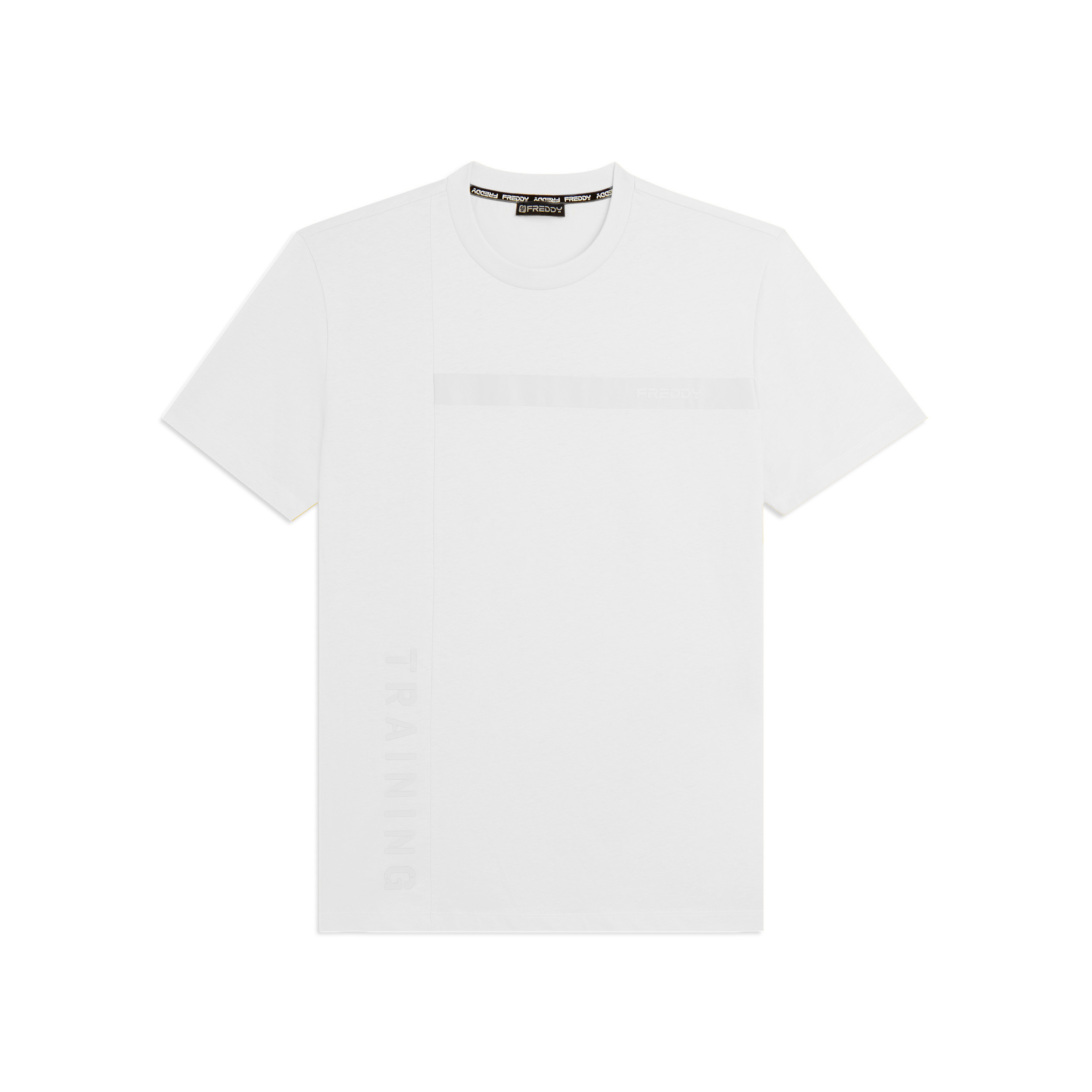 T-shirt in jersey con stampa logo tono su tono