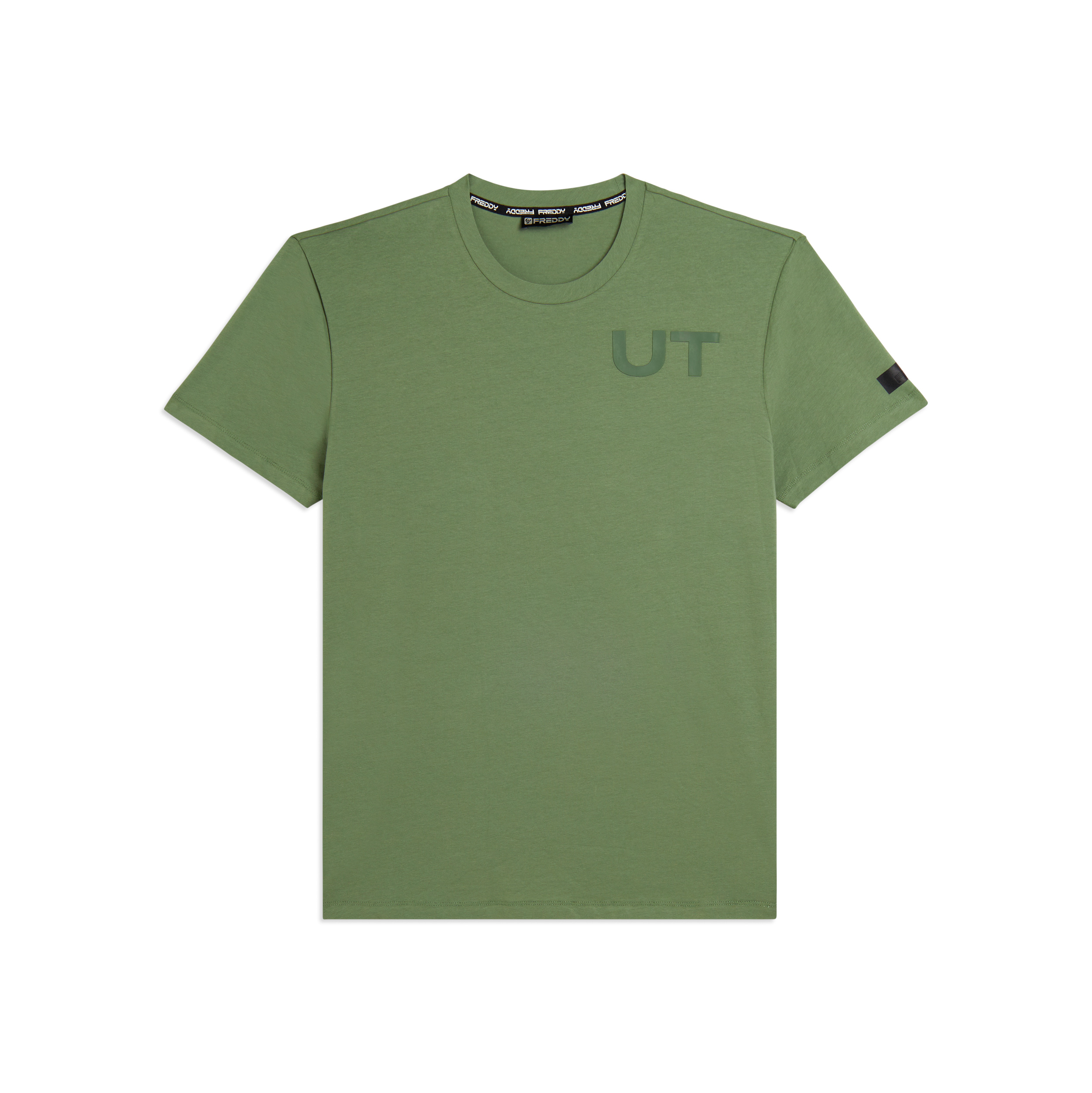 T-shirt Cotone Elasticizzato con Stampa Urban Tech