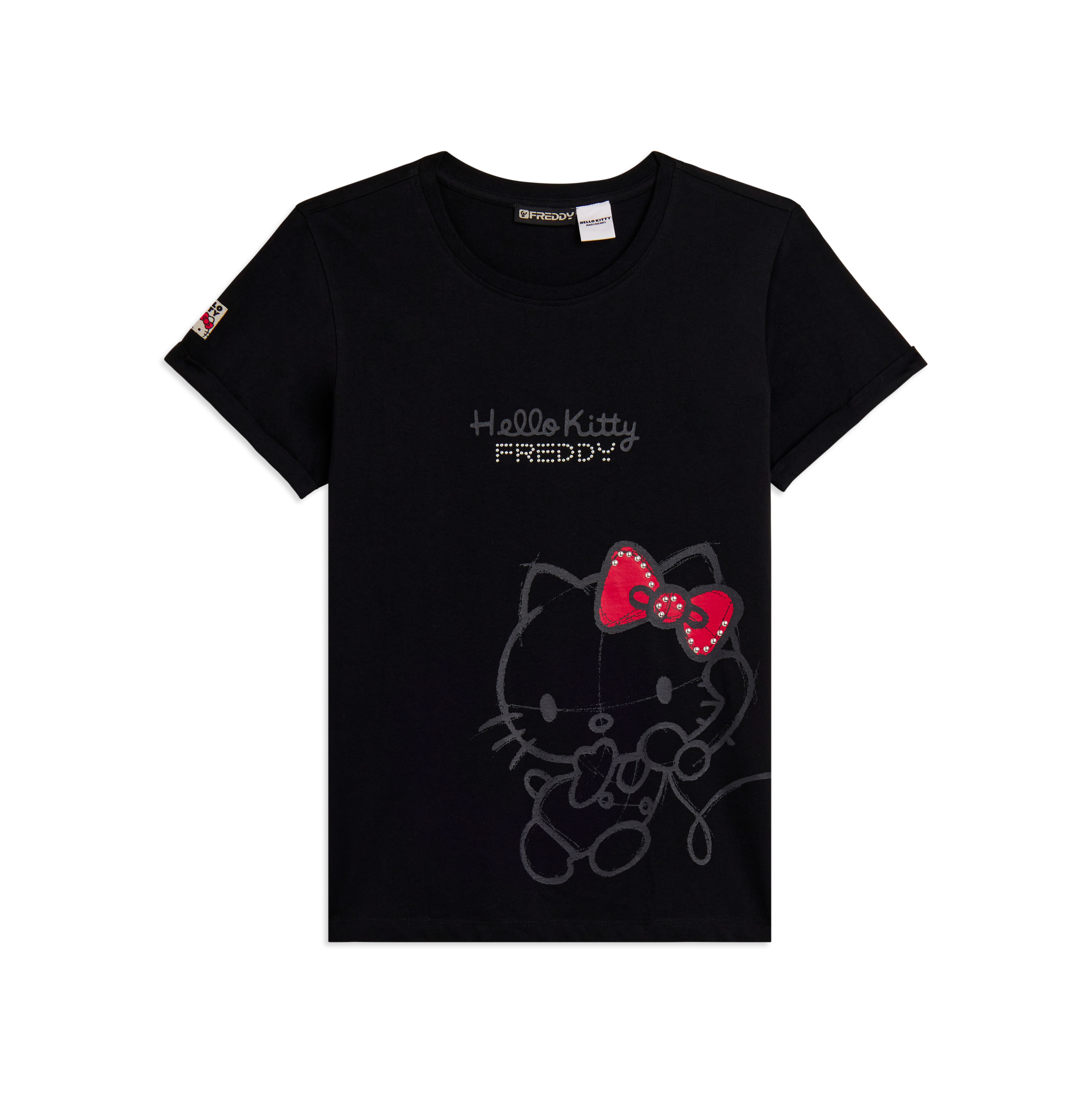 T-shirt Hello Kitty con stampa tono su tono