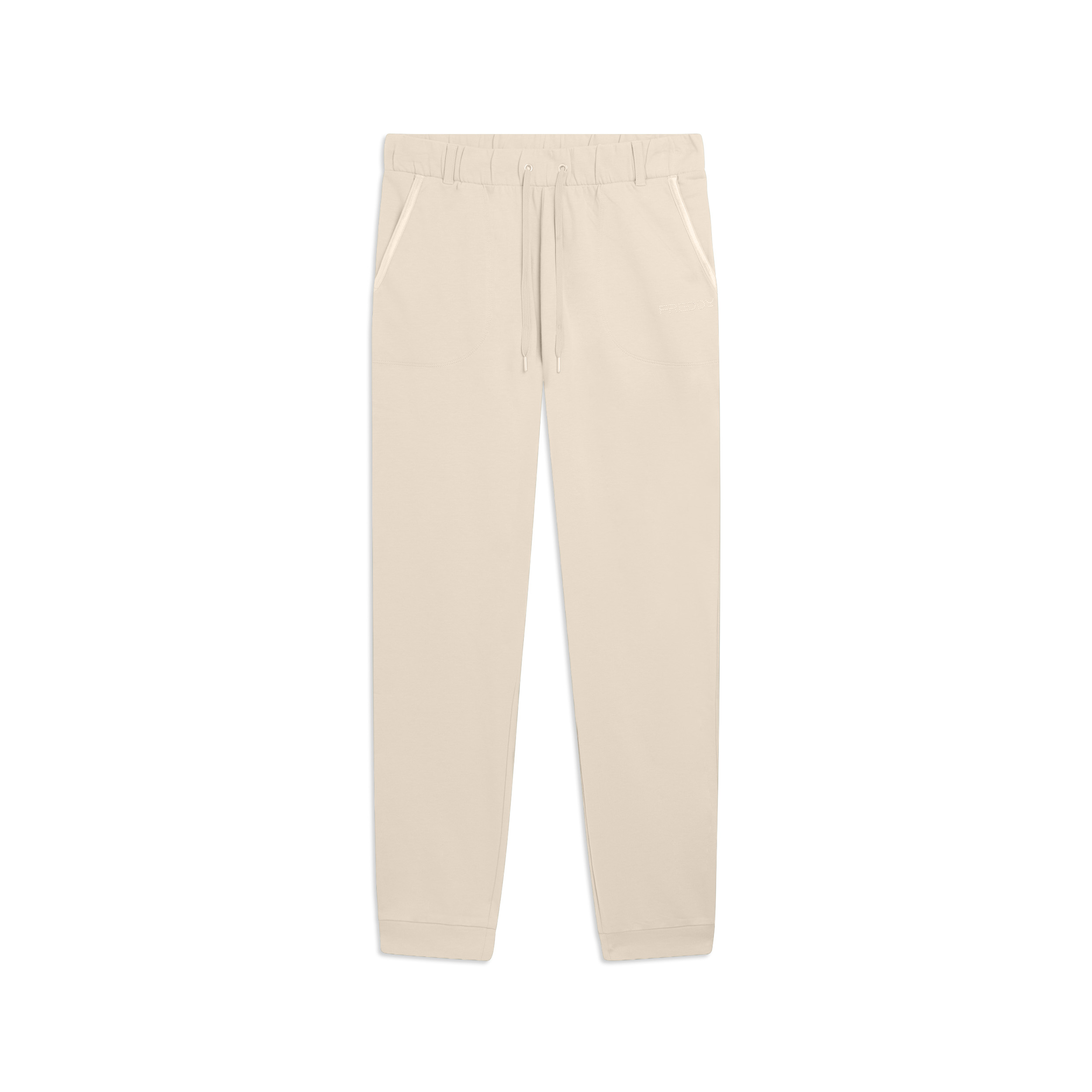 Pantaloni Sportivi in Jersey Pesante con Coulisse e Polsini