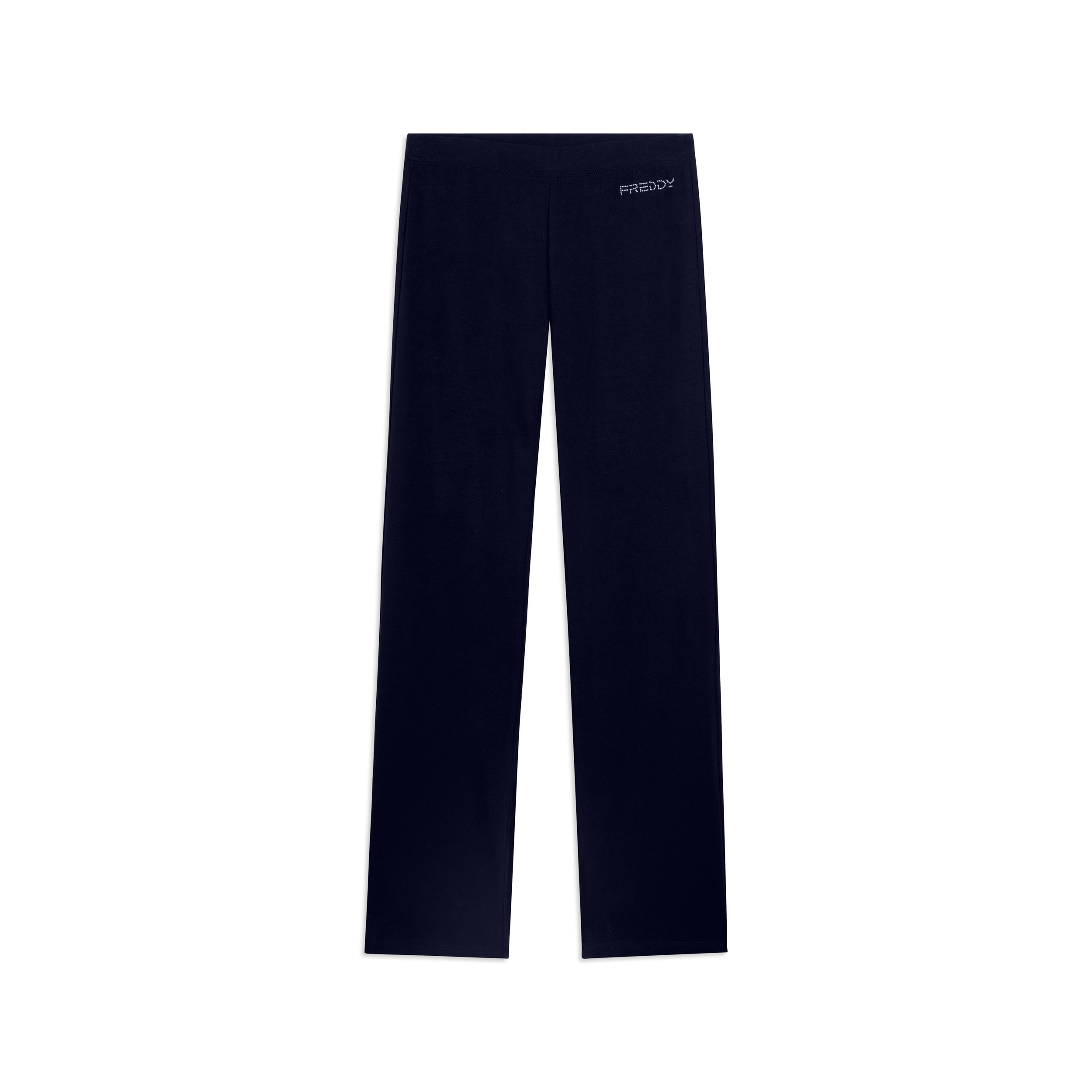 Pantaloni Sportivi Gamba Dritta con Cuciture a Cuore