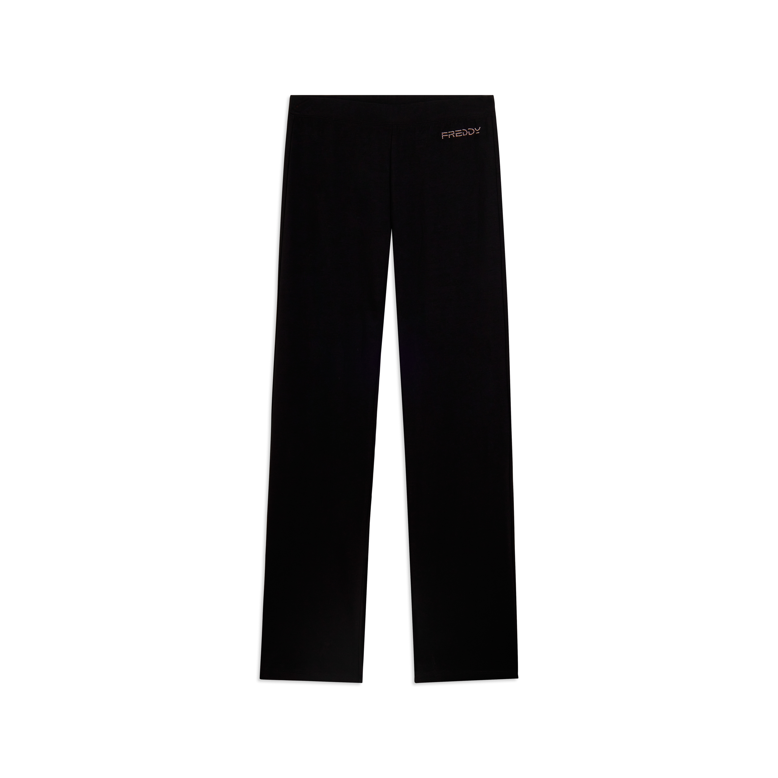 Pantaloni Sportivi Gamba Dritta con Cuciture a Cuore