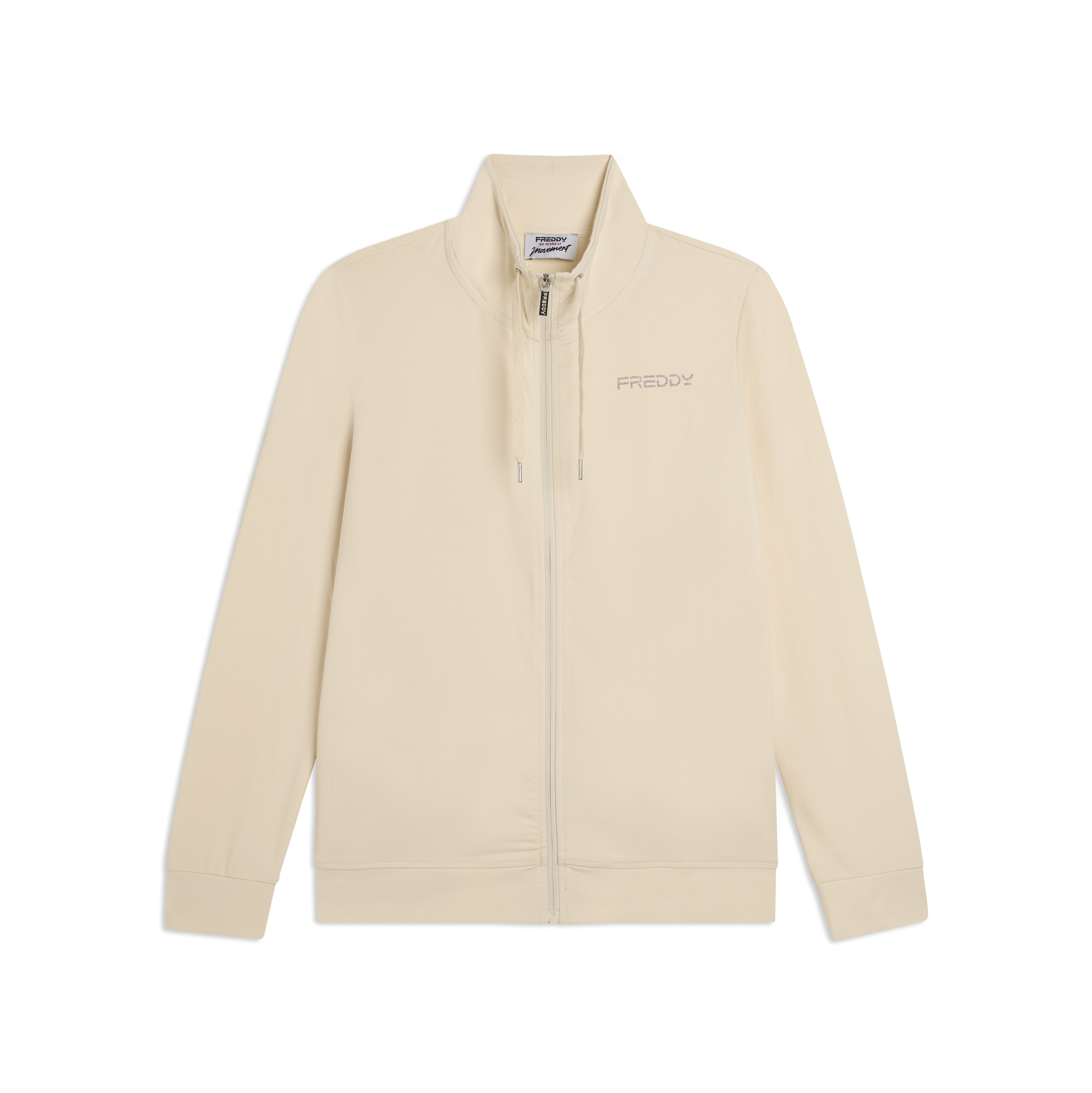 Felpa Comfort Fit Collo Alto con Zip e Logo FREDDY