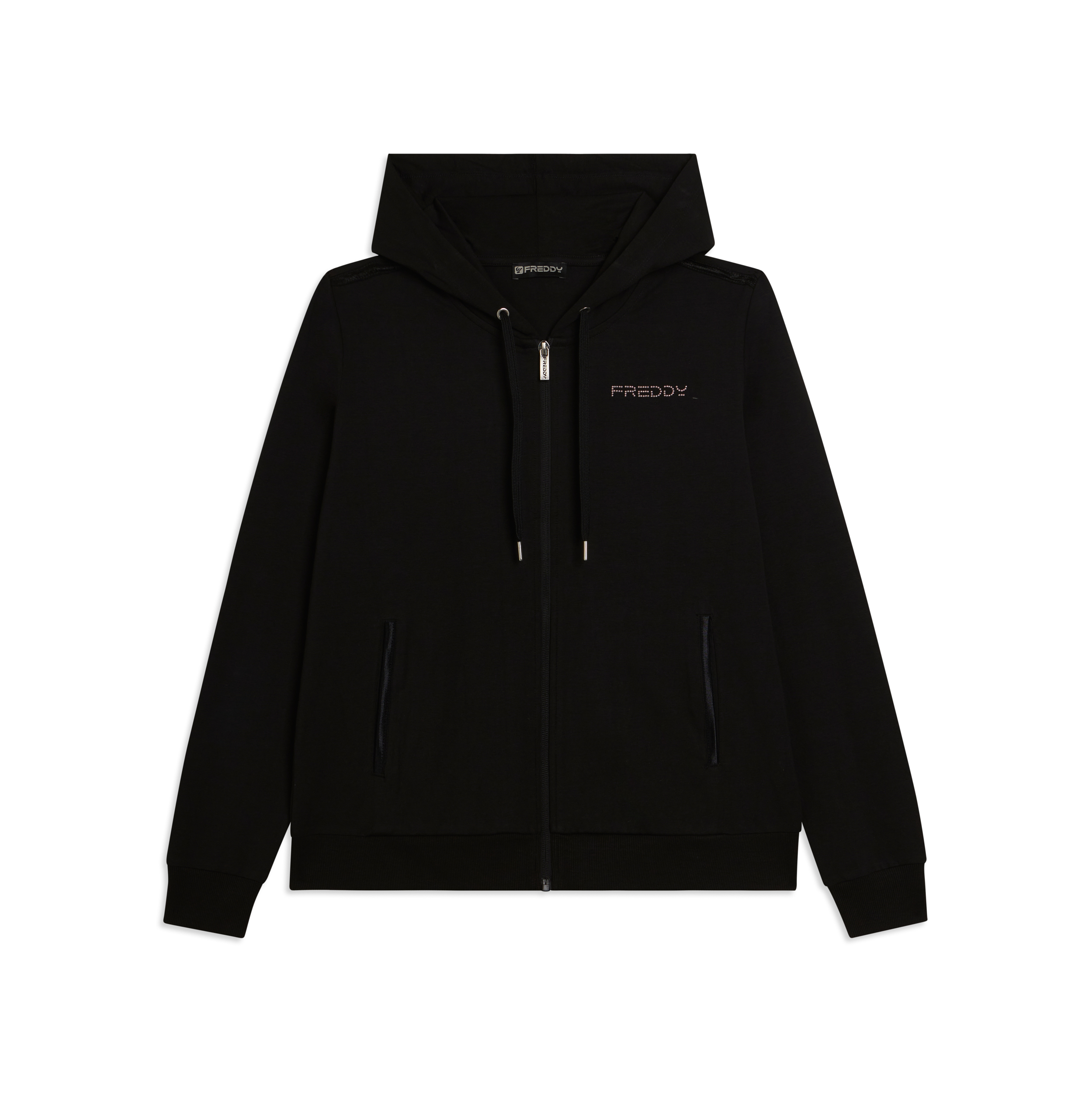 Felpa Cappuccio con Zip e Logo FREDDY