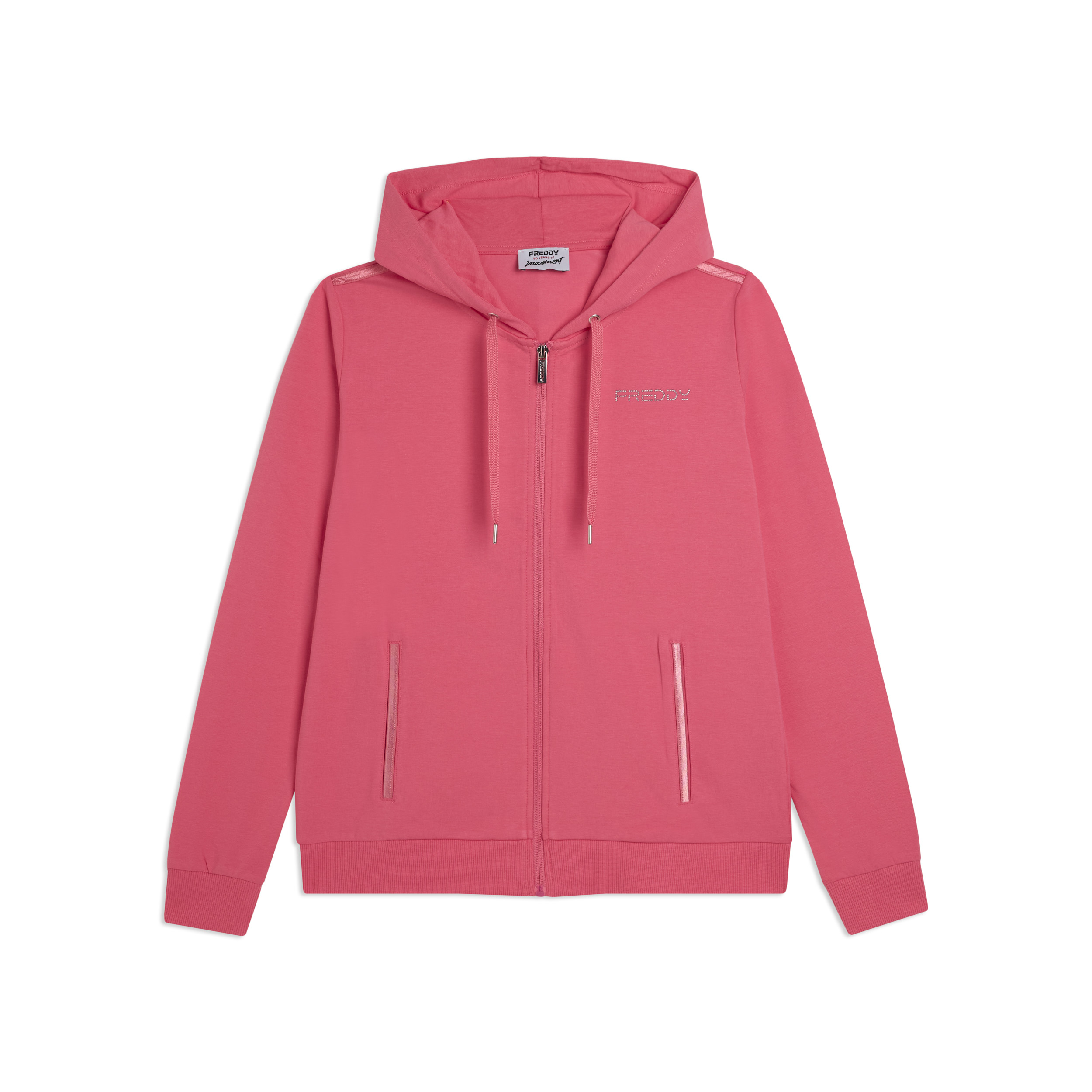 Felpa Cappuccio con Zip e Logo FREDDY