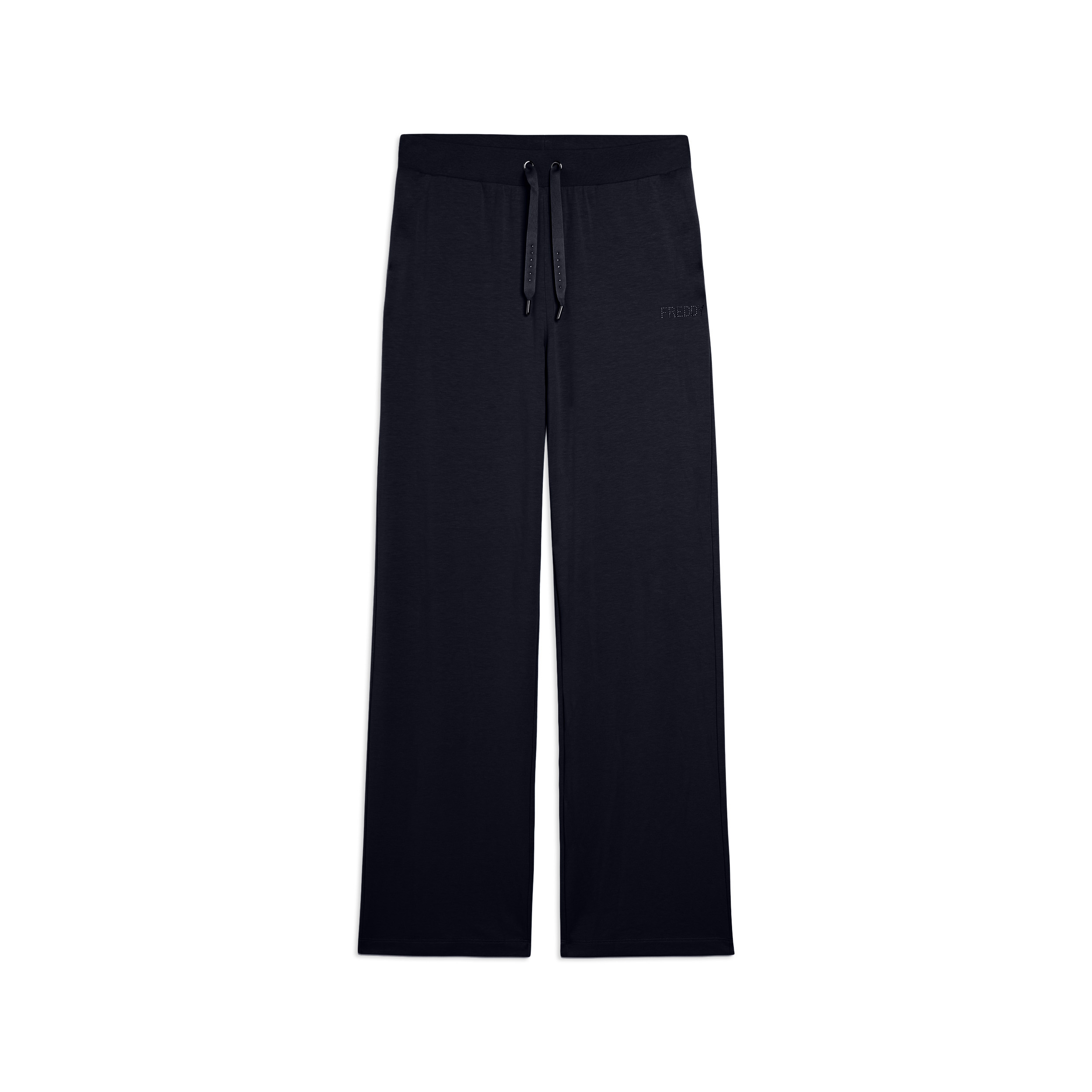 Pantaloni Sportivi con gamba Wide Leg e strass