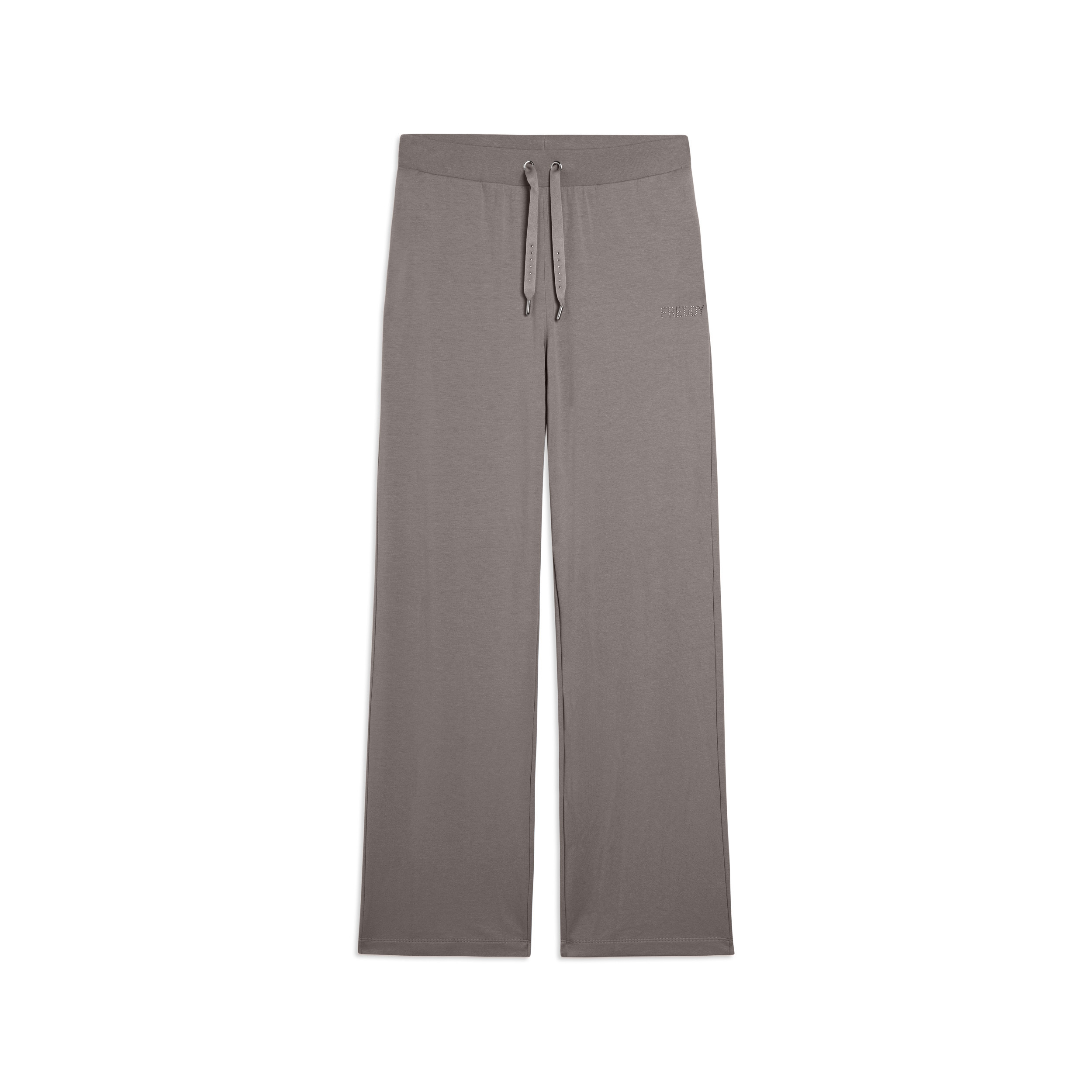 Pantaloni Sportivi con gamba Wide Leg e strass