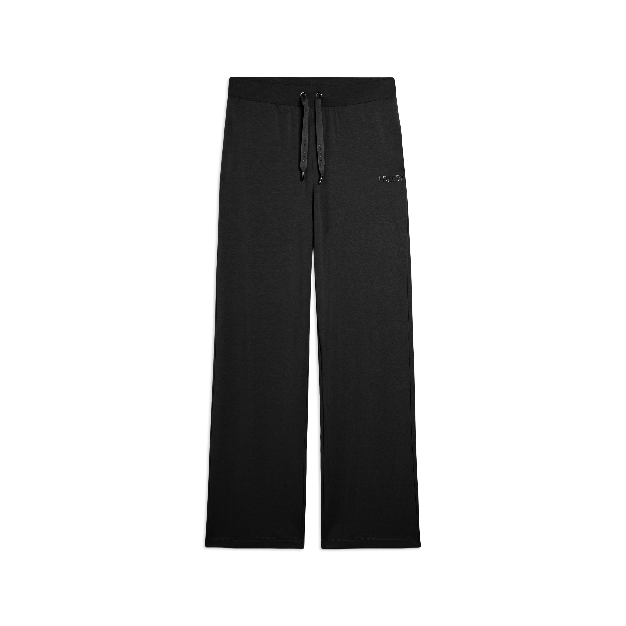 Pantaloni Sportivi con gamba Wide Leg e strass