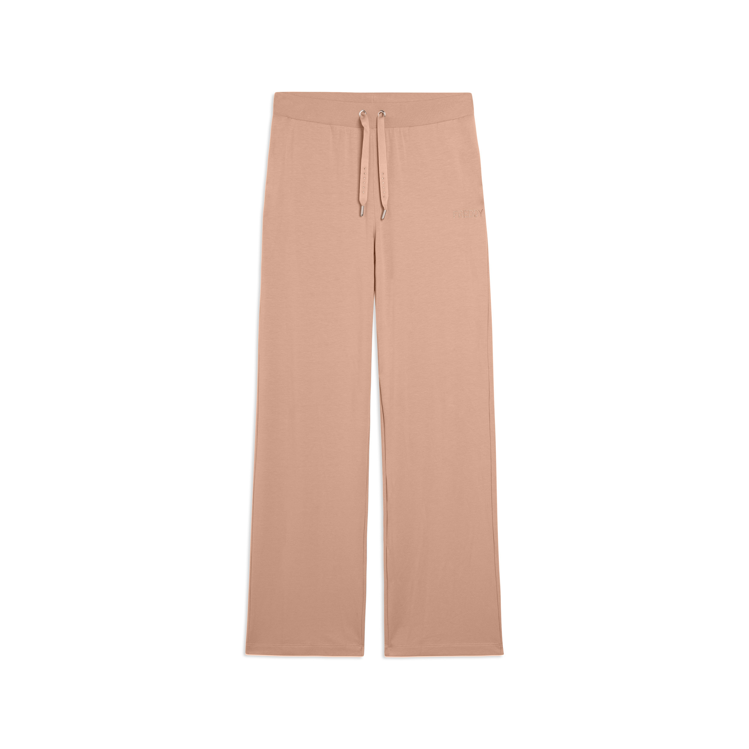 Pantaloni Sportivi con gamba Wide Leg e strass