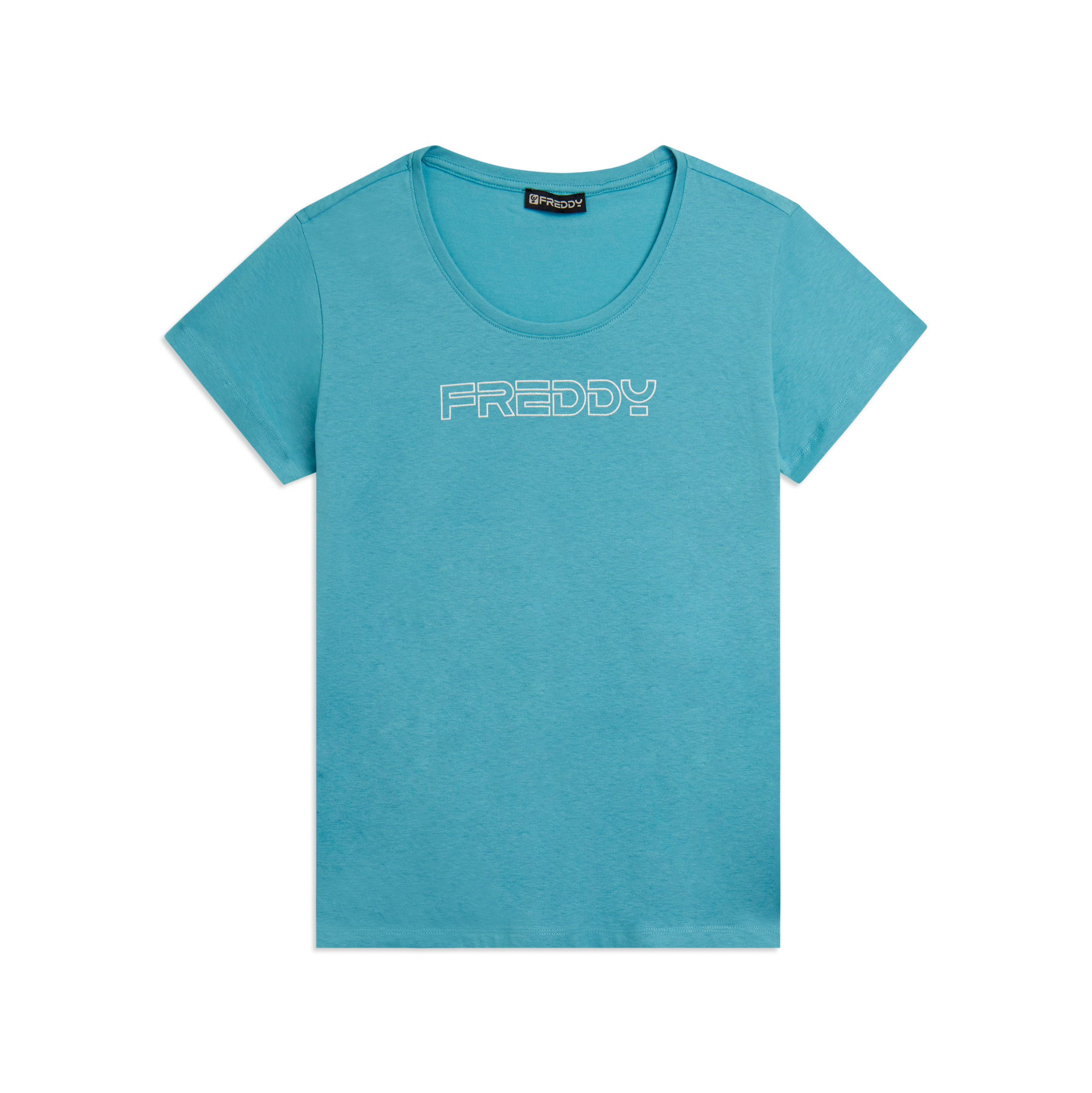 T-shirt Manica Corta con Logo FREDDY in Outline Glitter