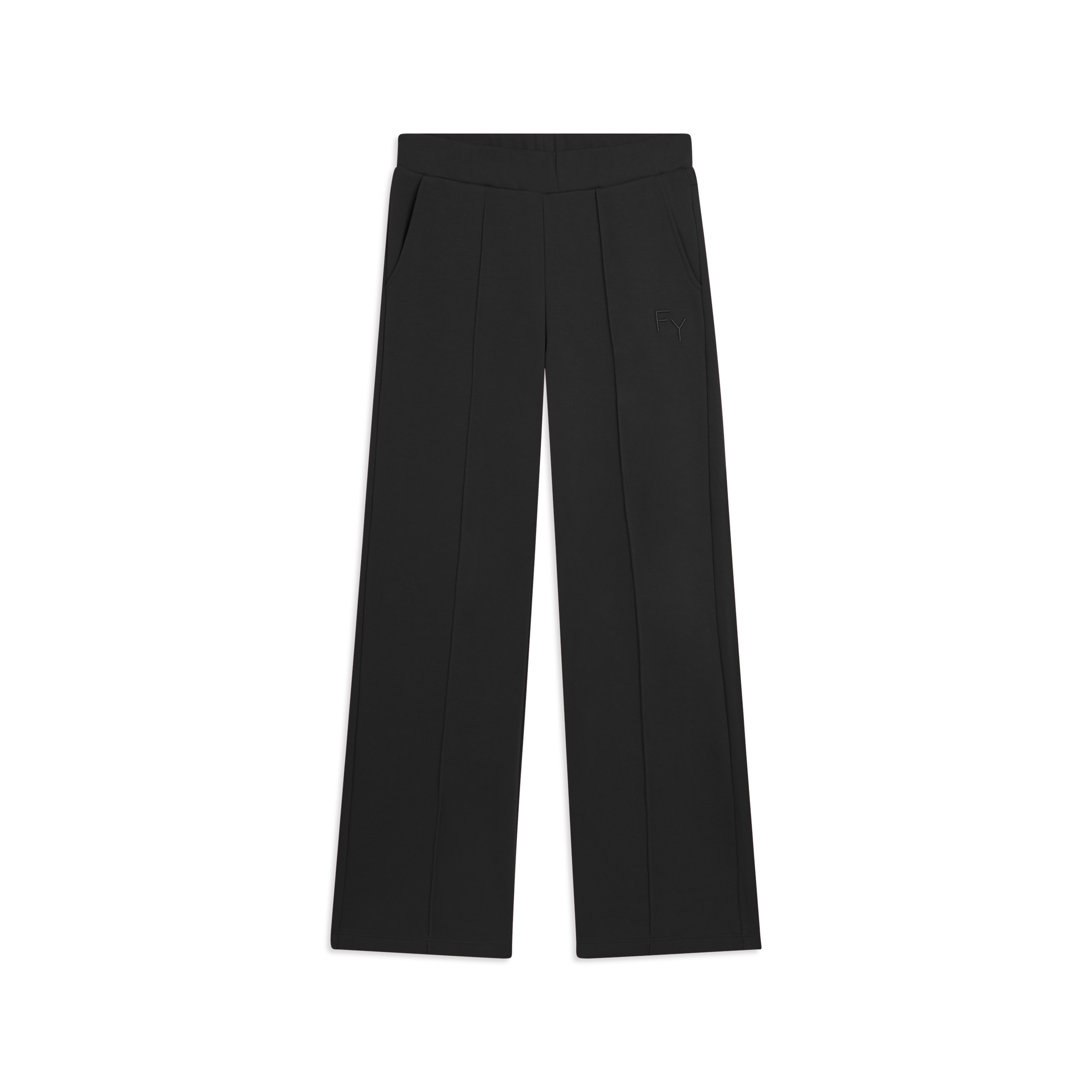 Pantaloni Sportivi con Gamba Wide Leg e Logo Ricamato