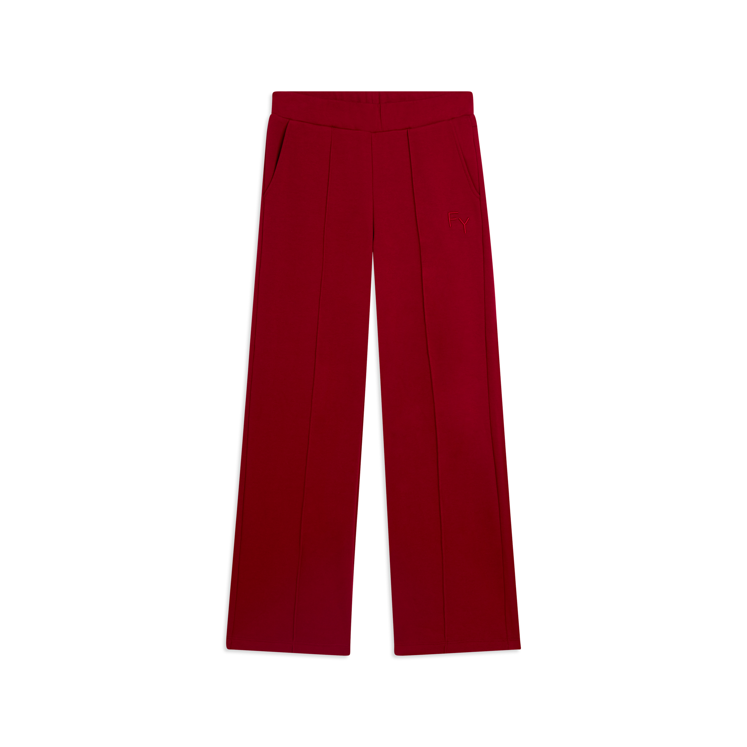 Pantaloni Sportivi con Gamba Wide Leg e Logo Ricamato