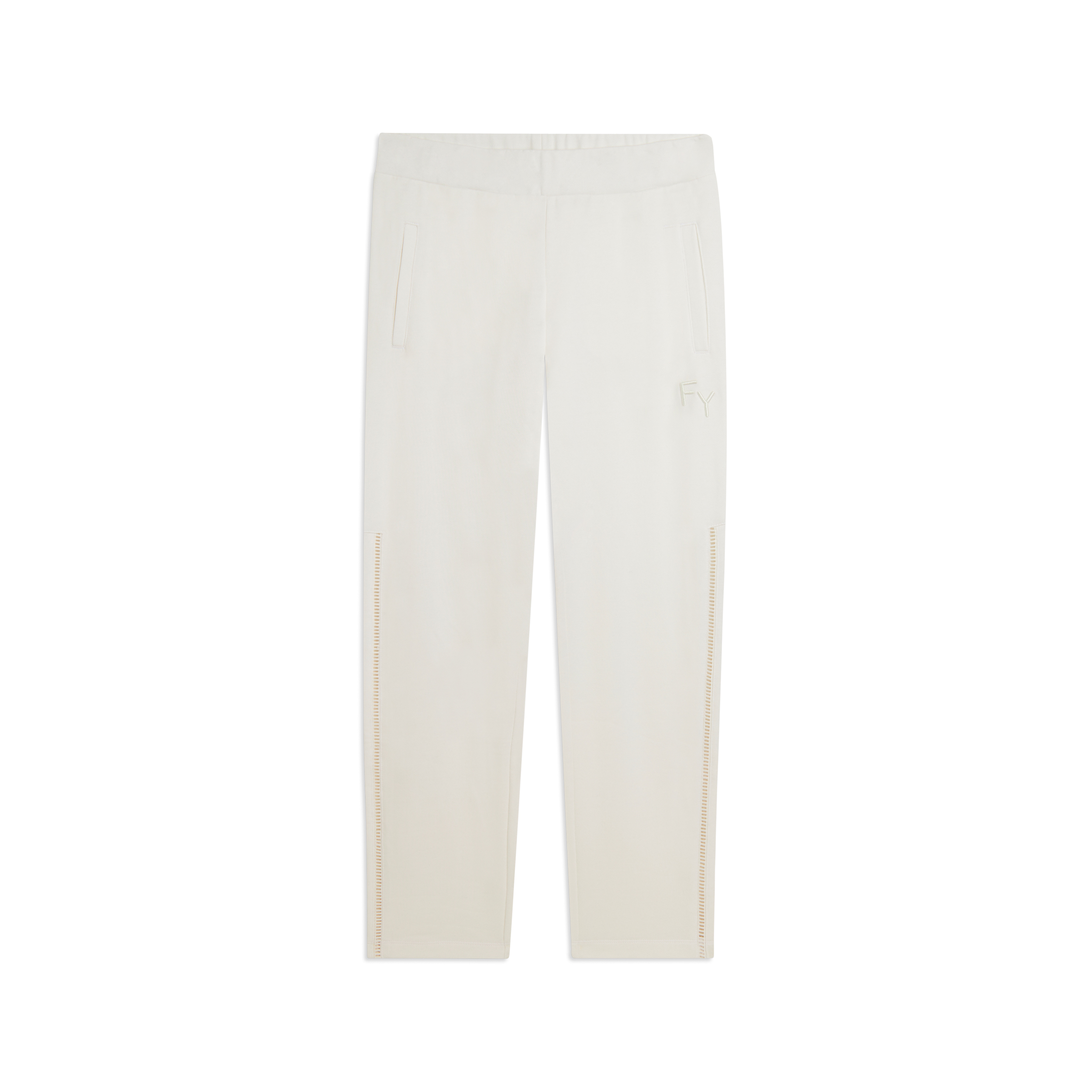 Pantaloni Sportivi con Gamba Dritta e Ricamo Traforato