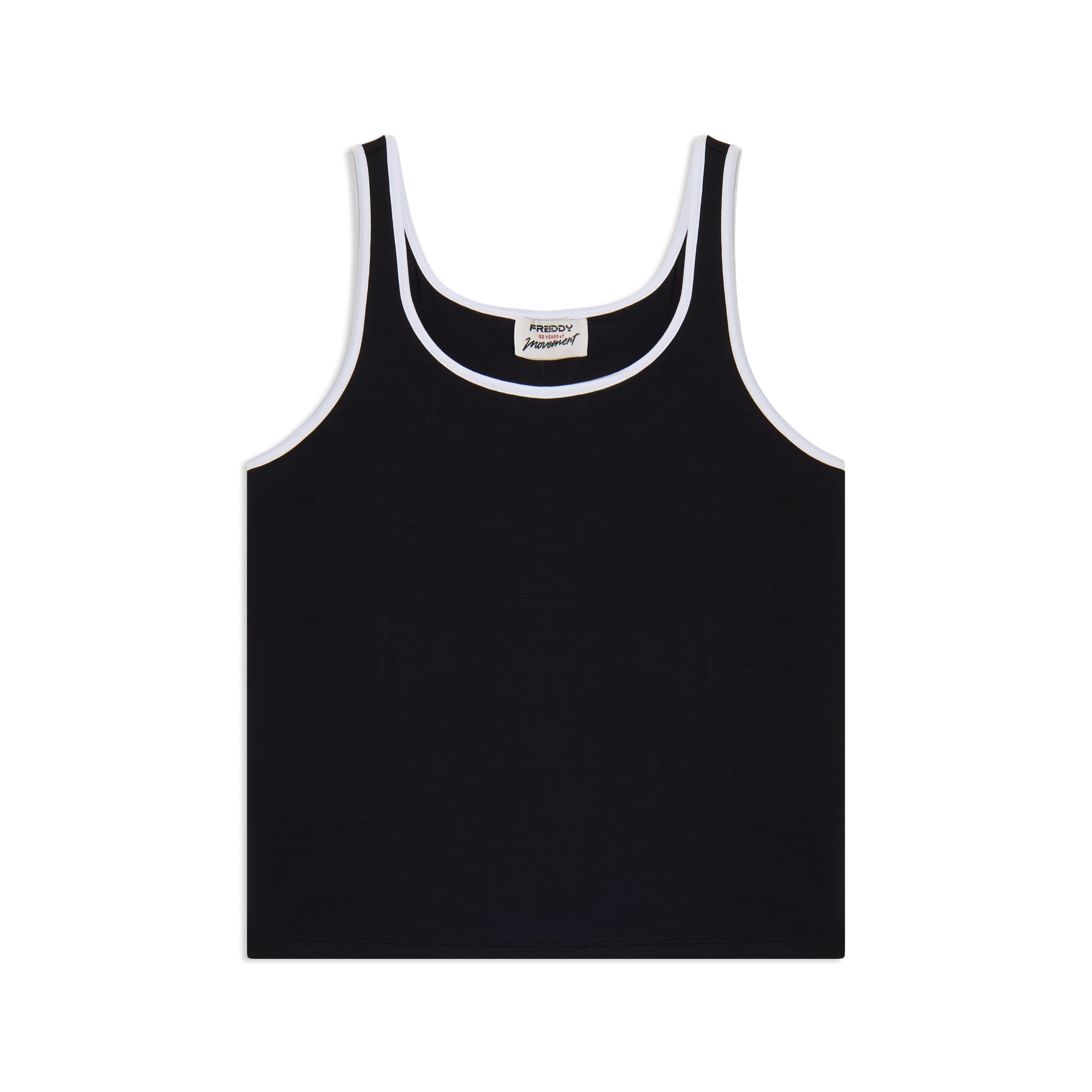 Canotta slim con bordi a contrasto