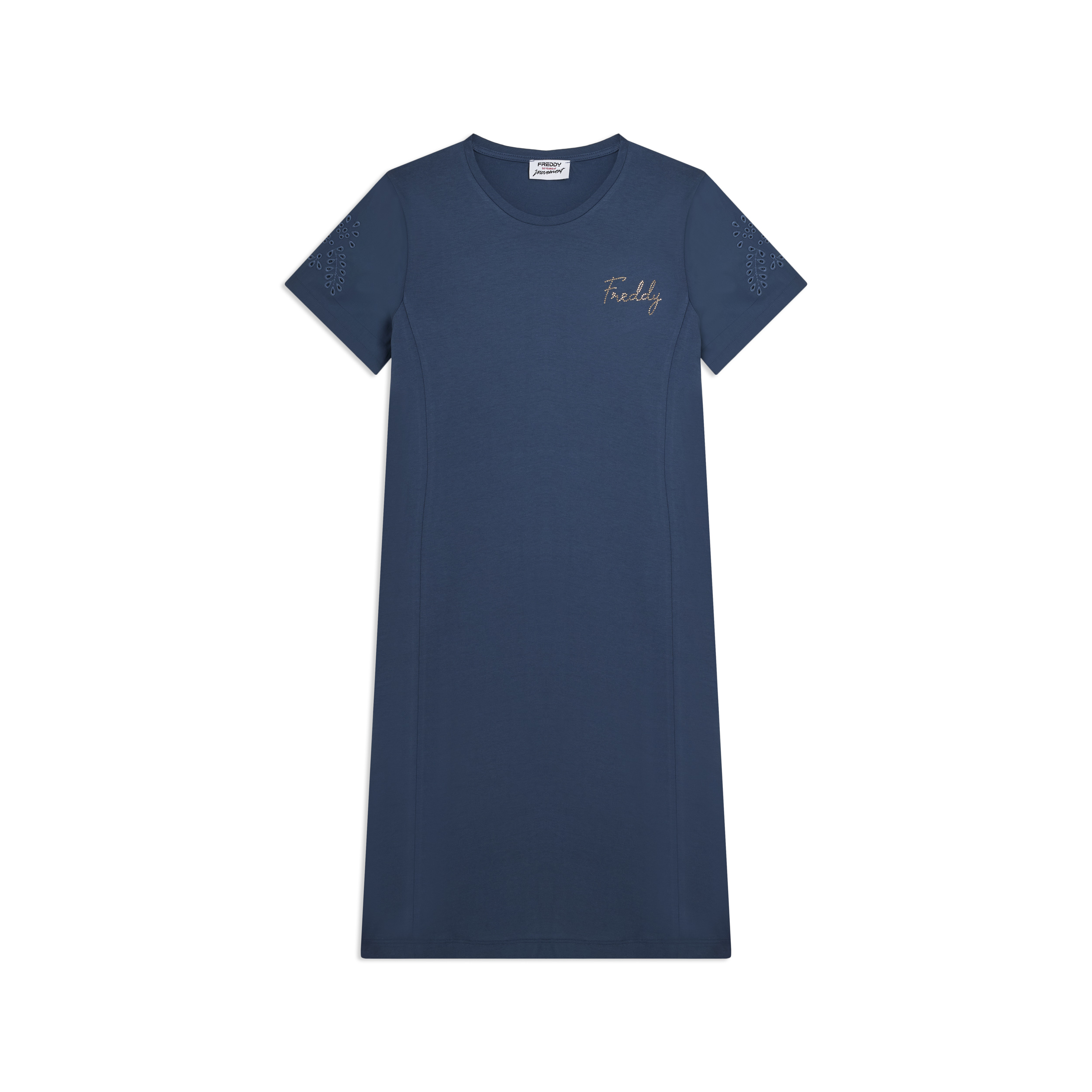 Abito con Ricamo Sangallo sulle Maniche