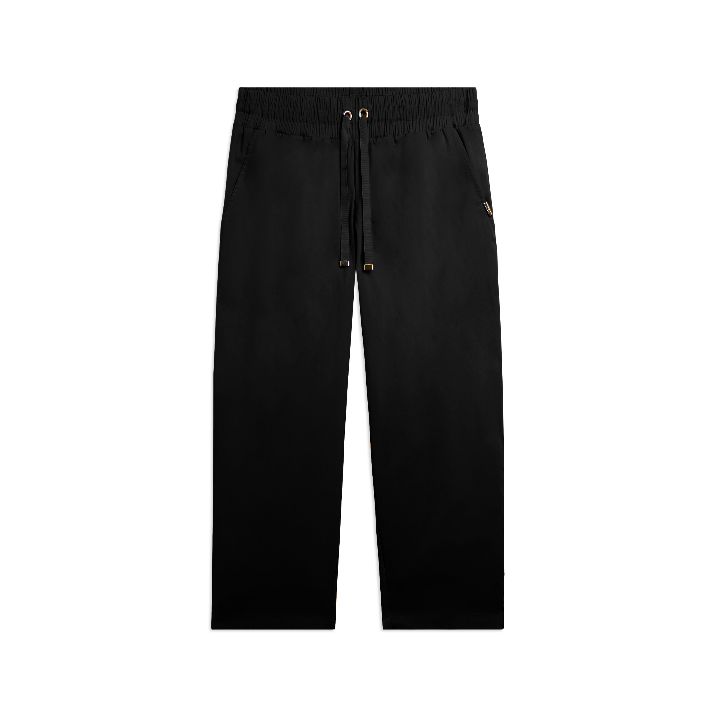Pantaloni Cropped in Popeline elasticizzato