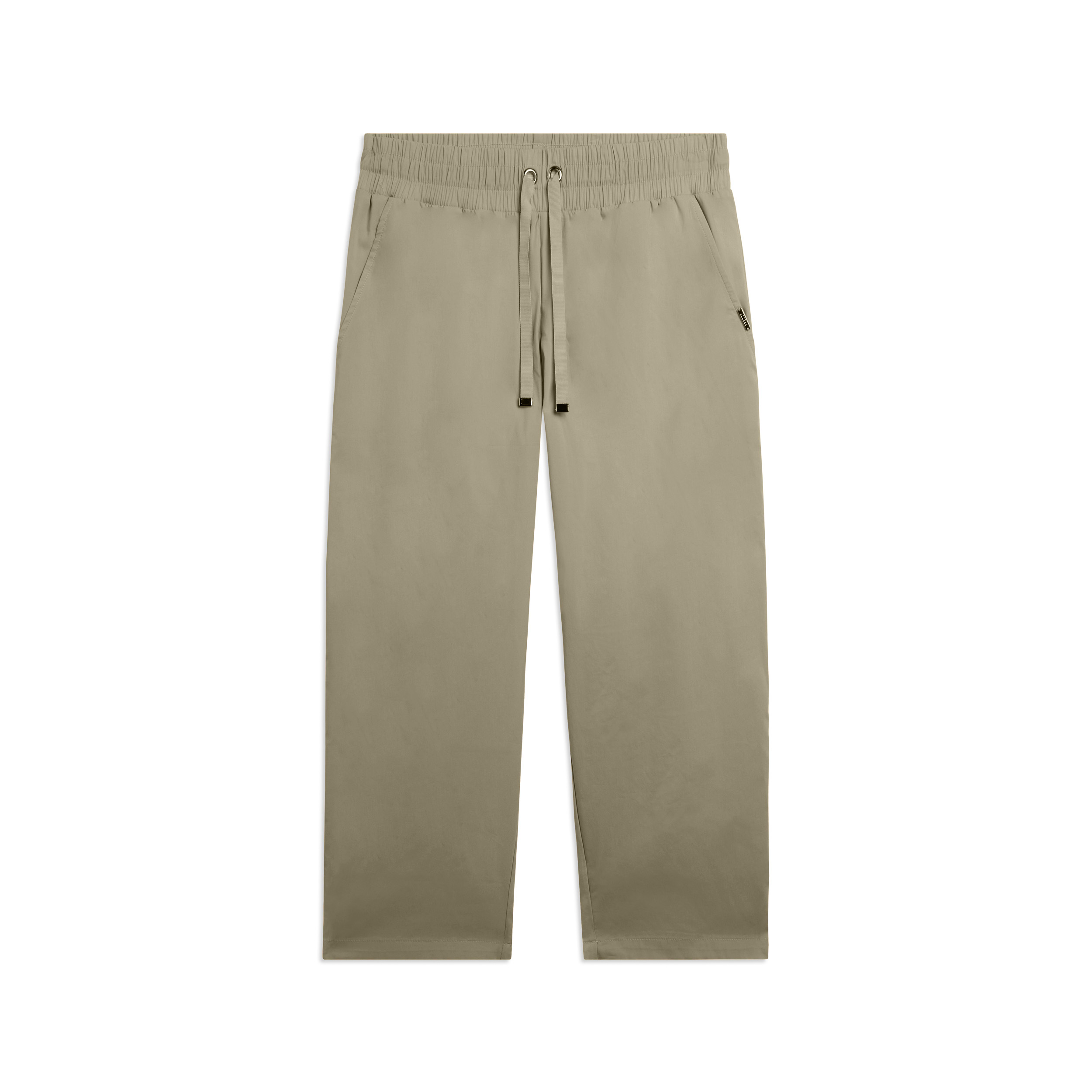 Pantaloni Cropped in Popeline elasticizzato