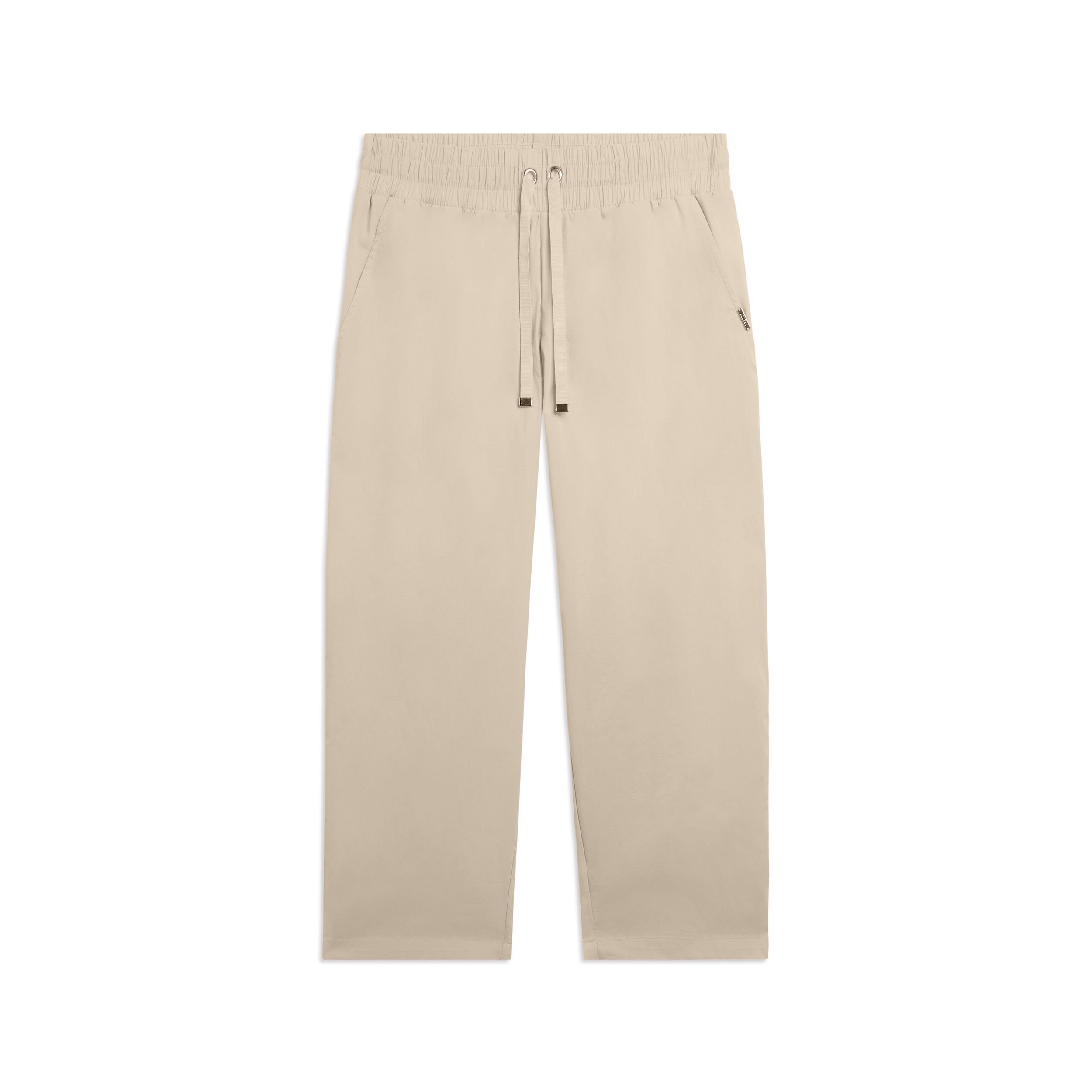 Pantaloni Cropped in Popeline elasticizzato