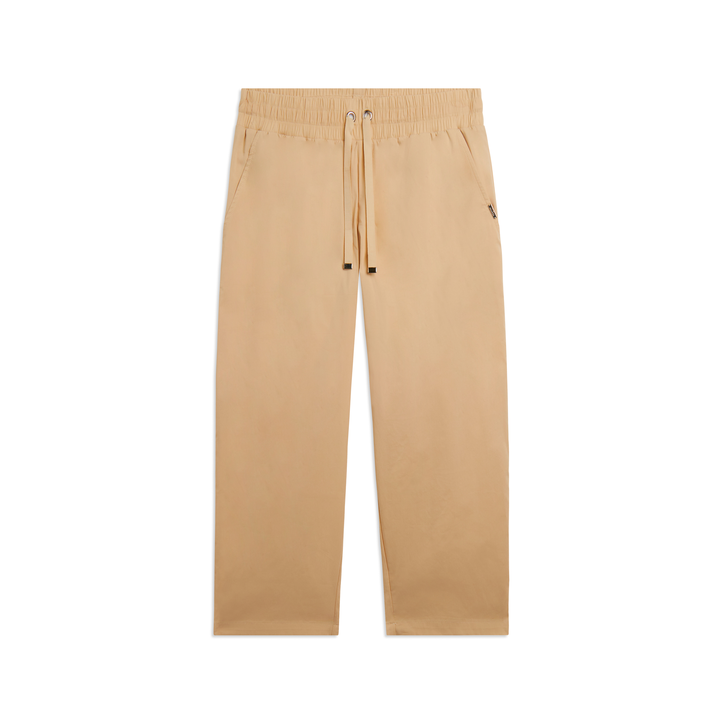 Pantaloni Cropped in Popeline elasticizzato