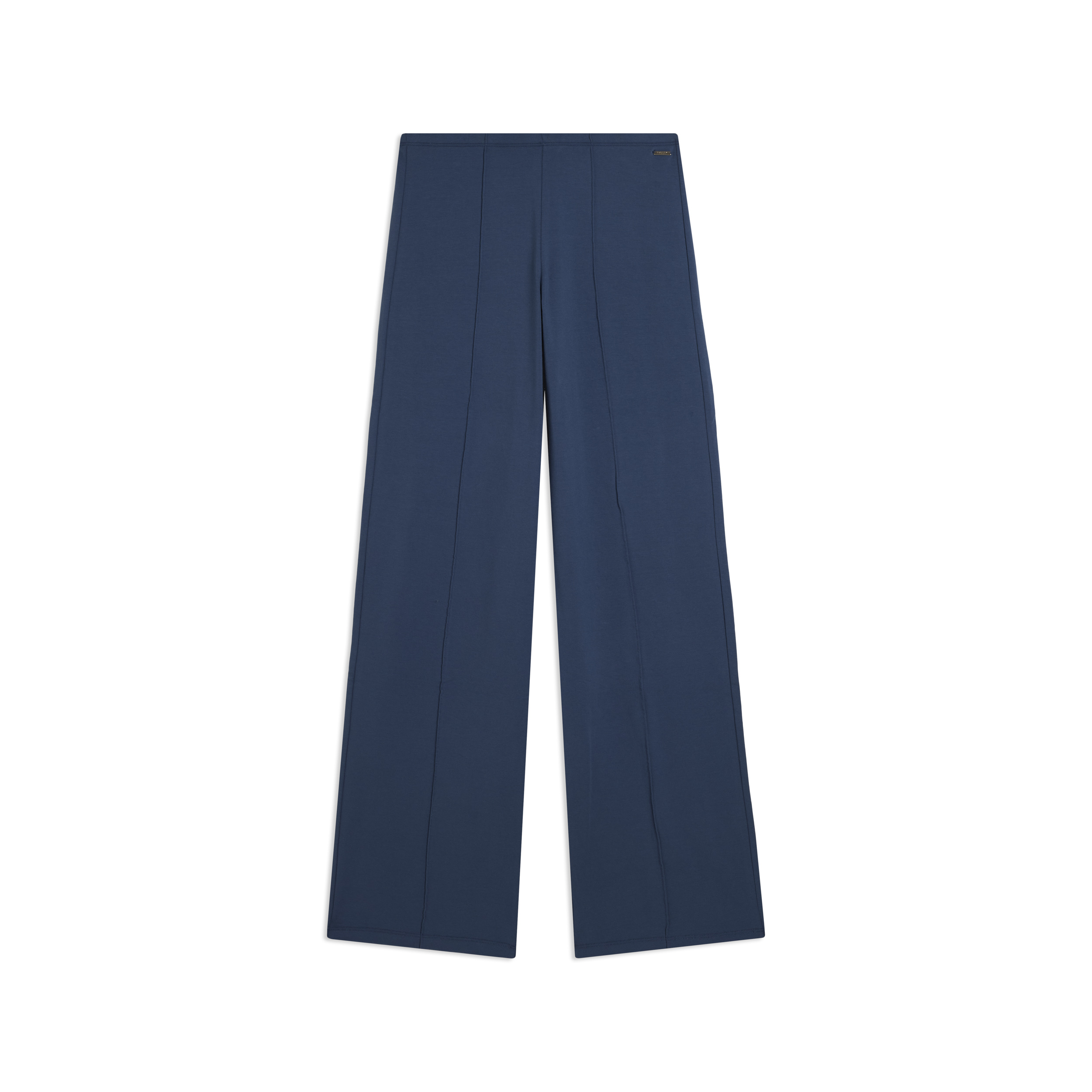 Pantaloni slim con gamba ampia e dettaglio piping
