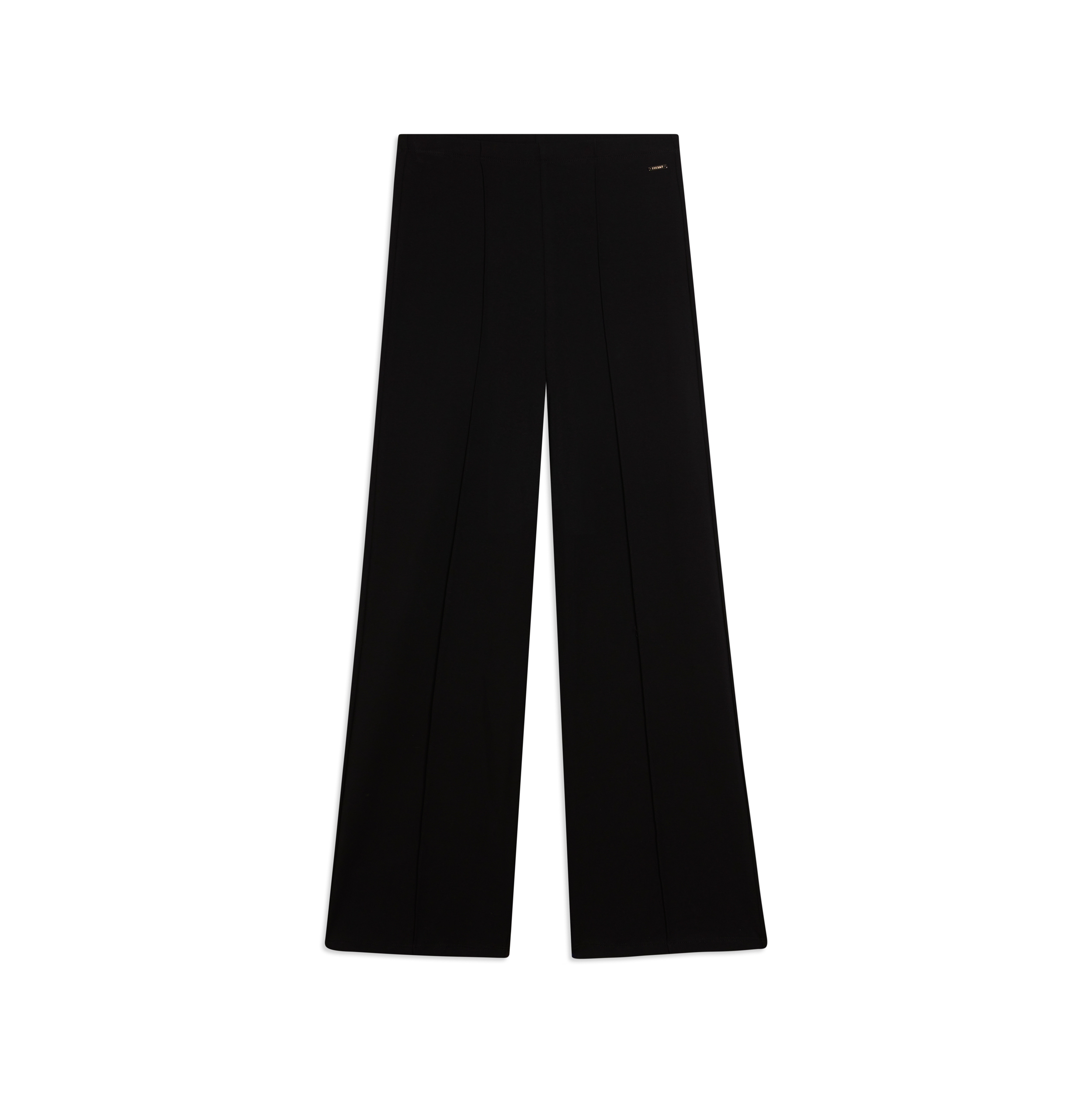 Pantaloni slim con gamba ampia e dettaglio piping
