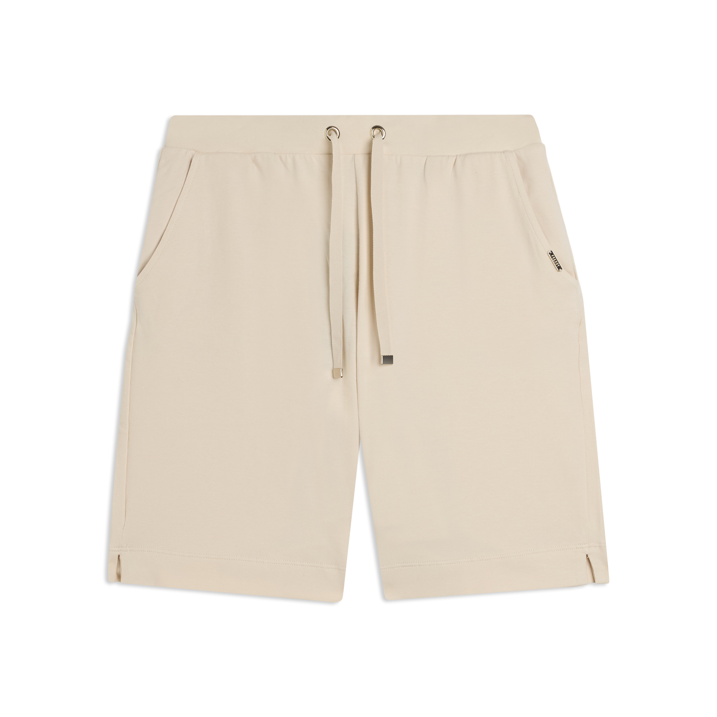 Bermuda in jersey con spacchi laterali sul fondo