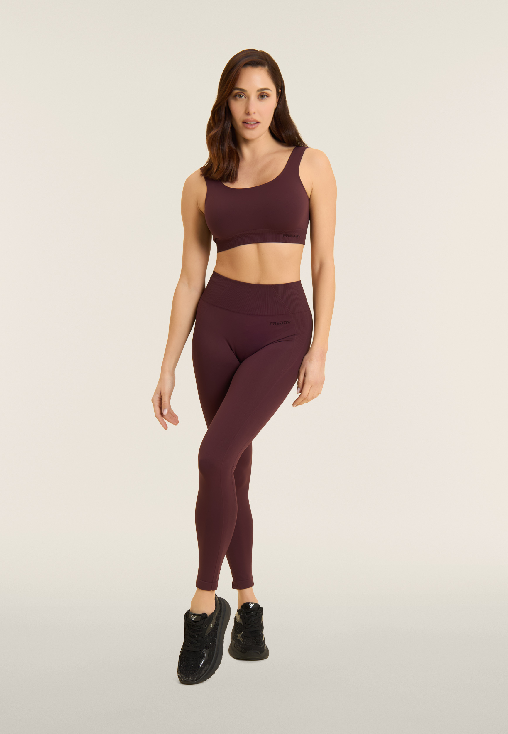 Top Sportivo Seamless con Fascia Sottoseno in costina
