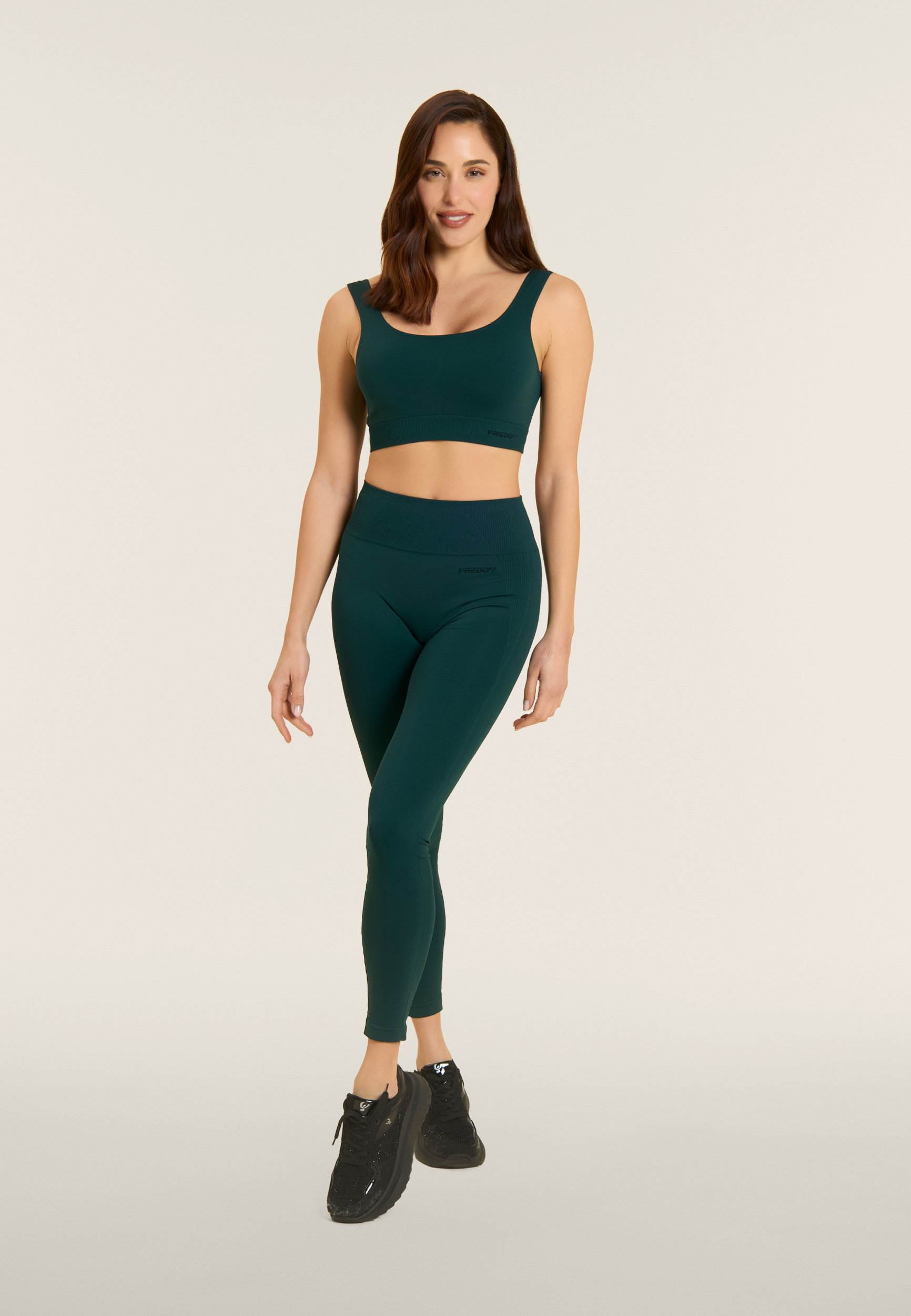 Top Sportivo Seamless con Fascia Sottoseno in costina