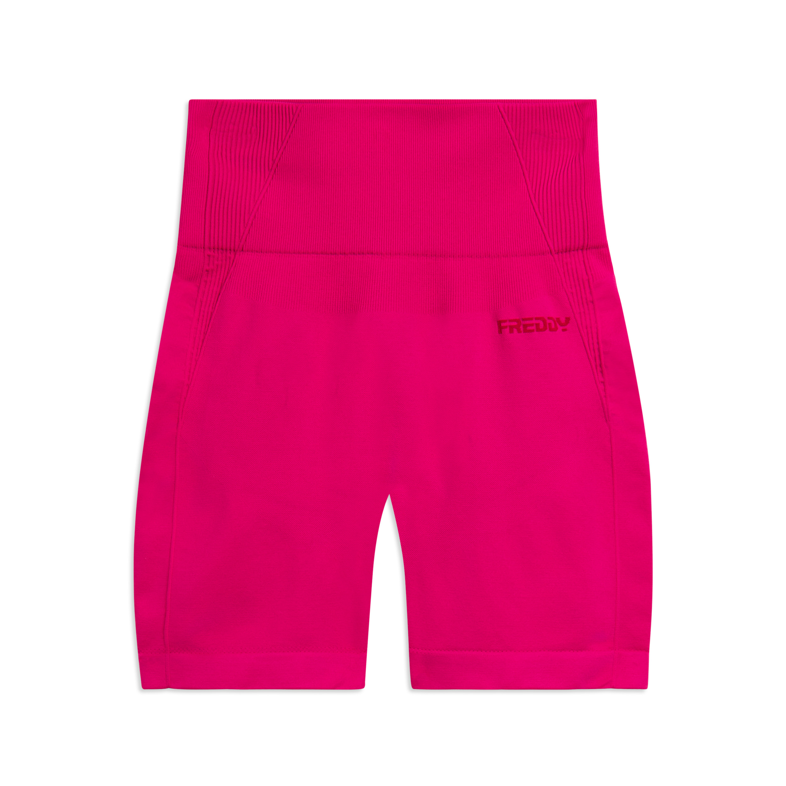 Leggings Corti Seamless con Vita Alta e Inserti in Costina