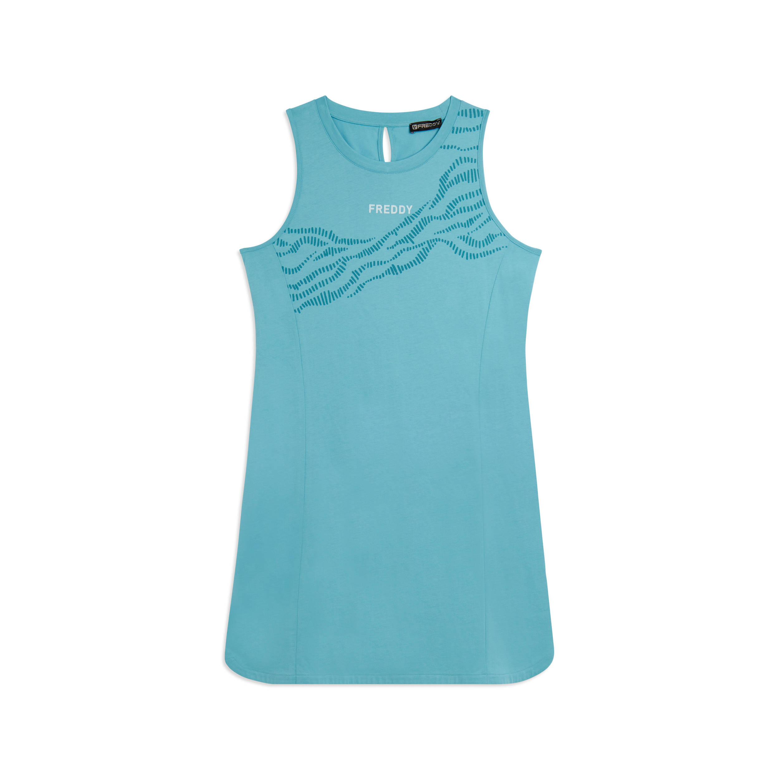 Abito con Motivo Grafico e Dettaglio Cut-Out