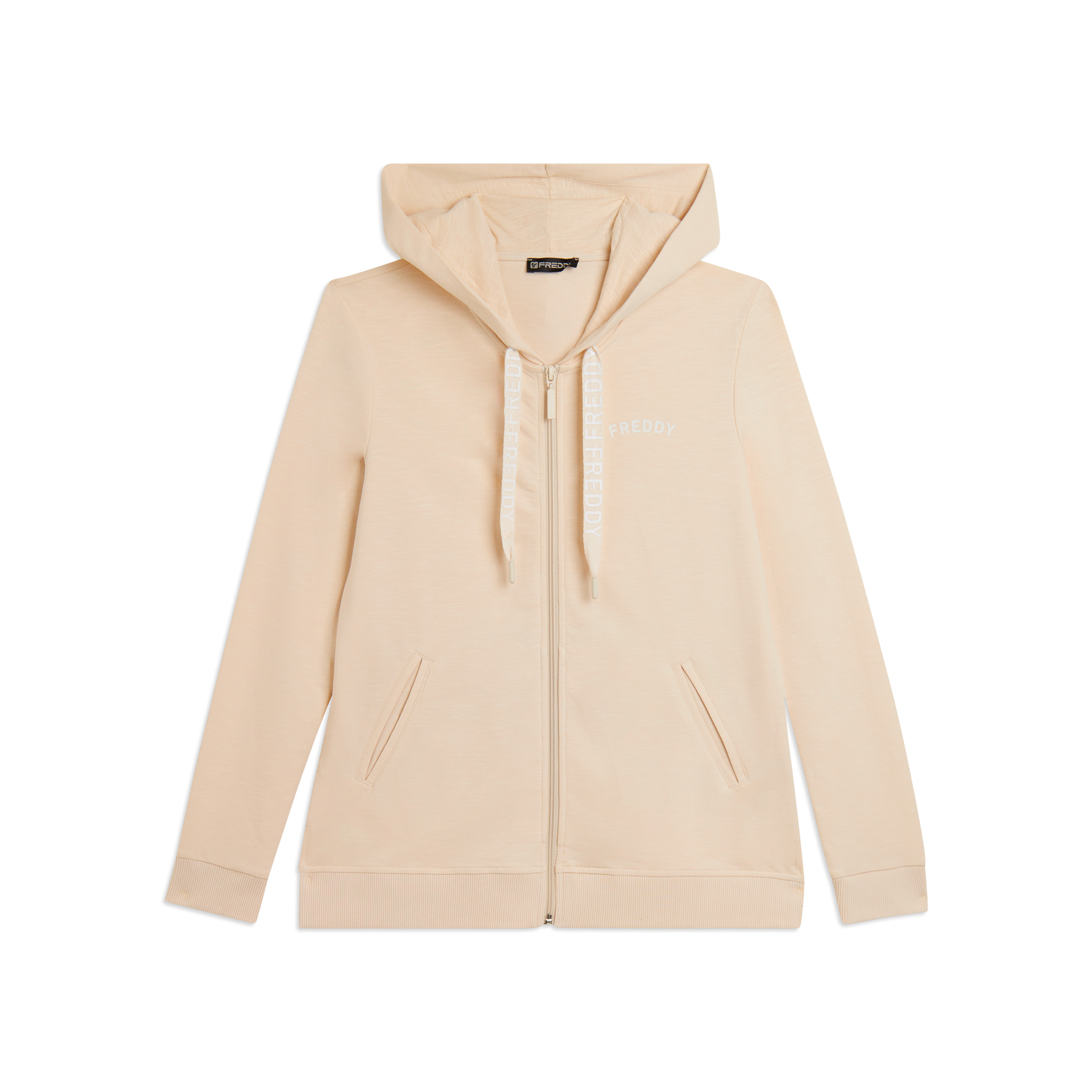 Felpa Cappuccio e Zip in Tessuto Fiammato e Coulisse FREDDY