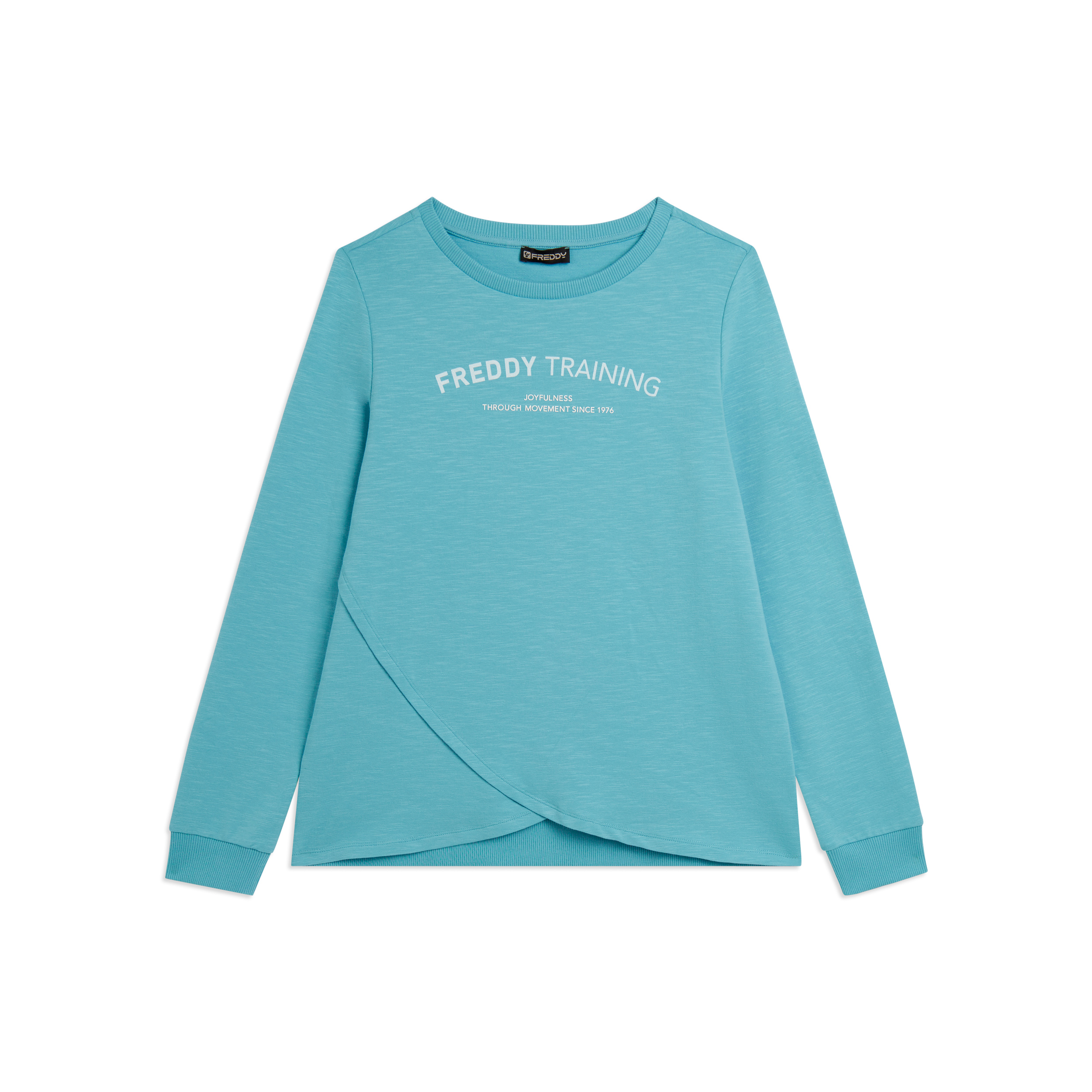 Felpa con Scollo Girocollo e Fronte a Incrocio