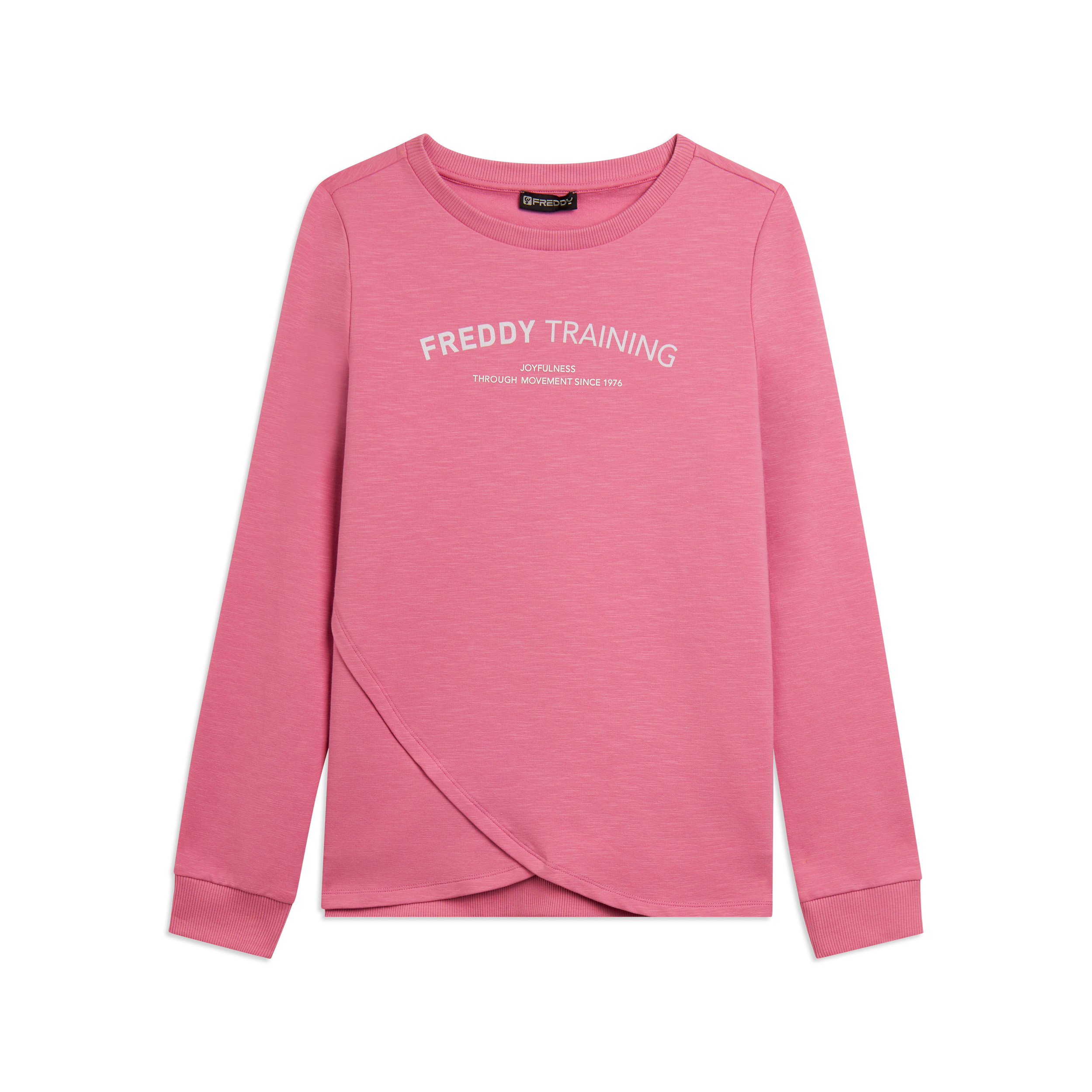 Felpa con Scollo Girocollo e Fronte a Incrocio