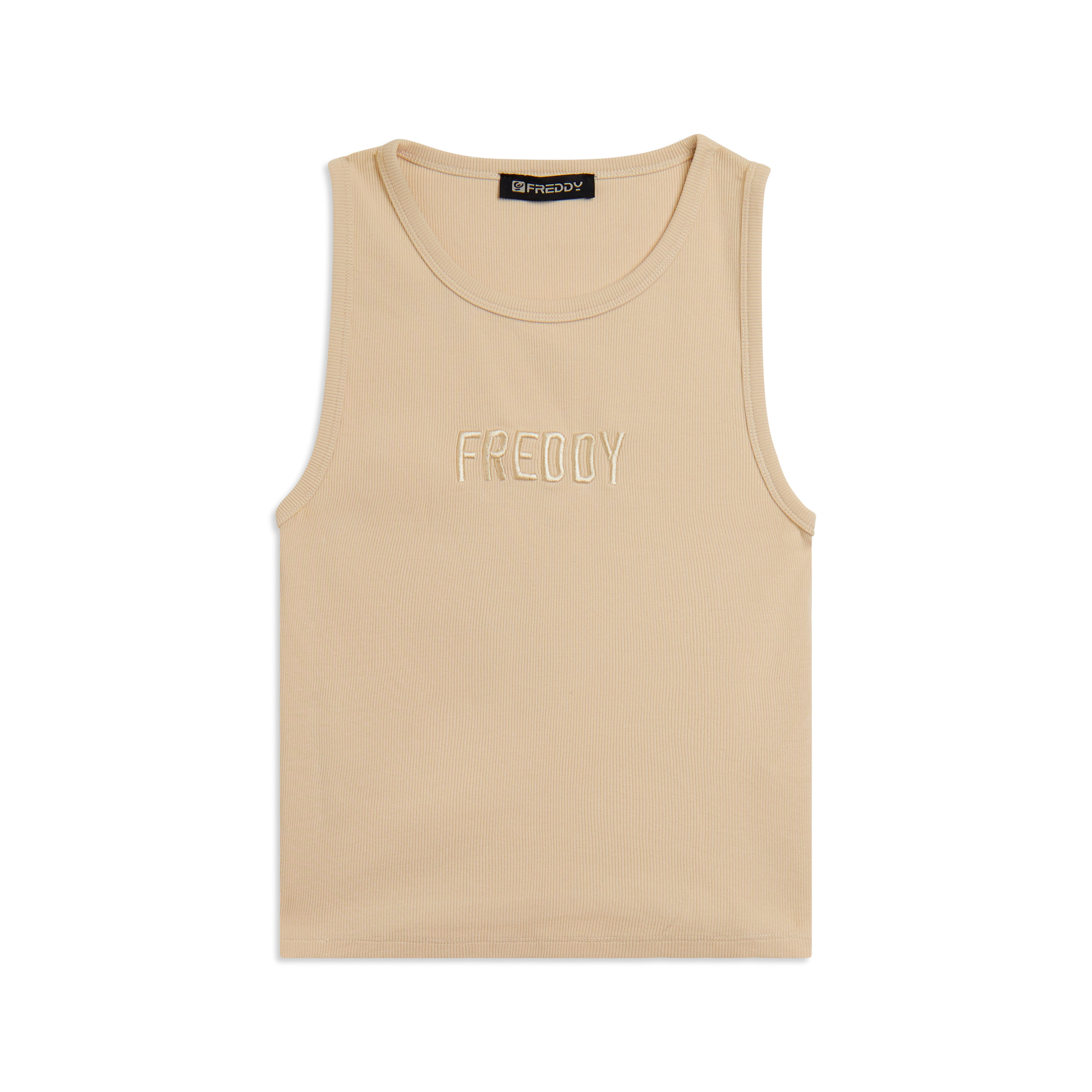 Canotta Cropped con logo FREDDY ricamato