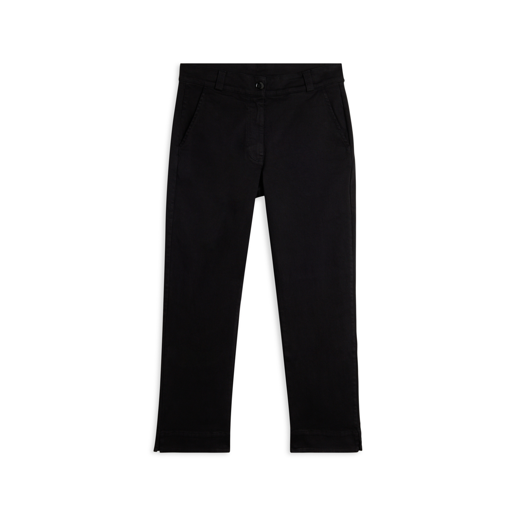 Pantaloni cropped slim fit in cotone elasticizzato