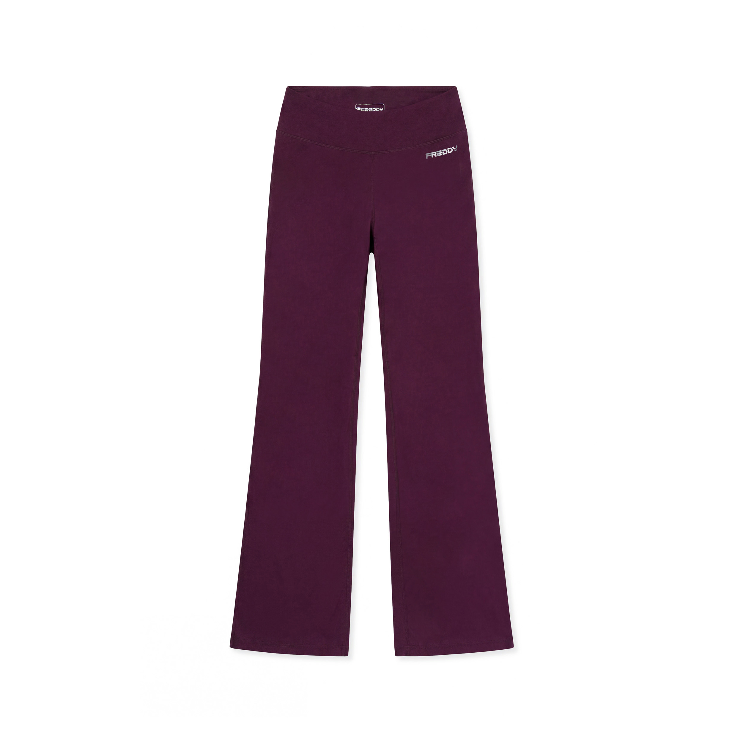 Leggings Flare a Vita Alta - Tessuto Mano Pesca